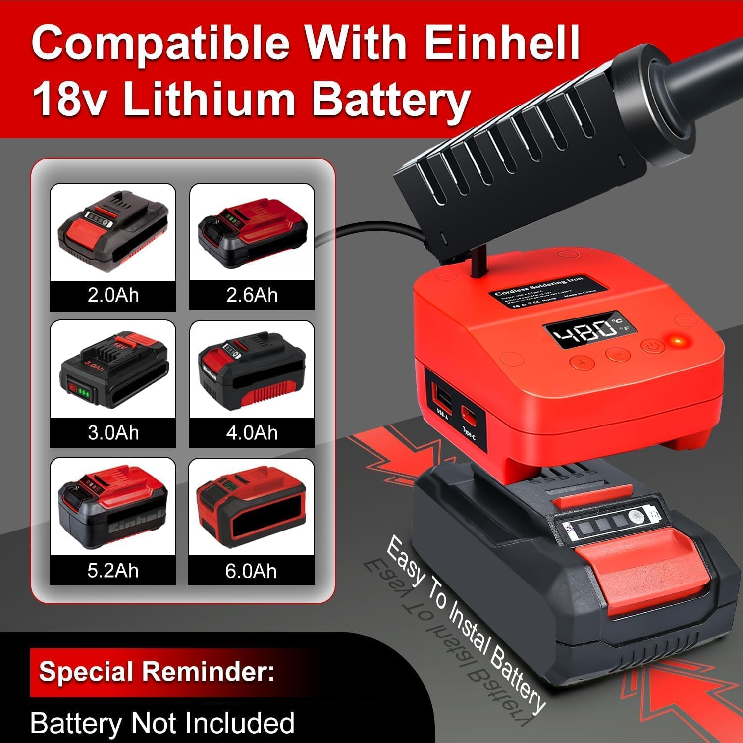 Thumbnail 1 de Einhell Power X-Change fer à souder sans fil 18V 100W
