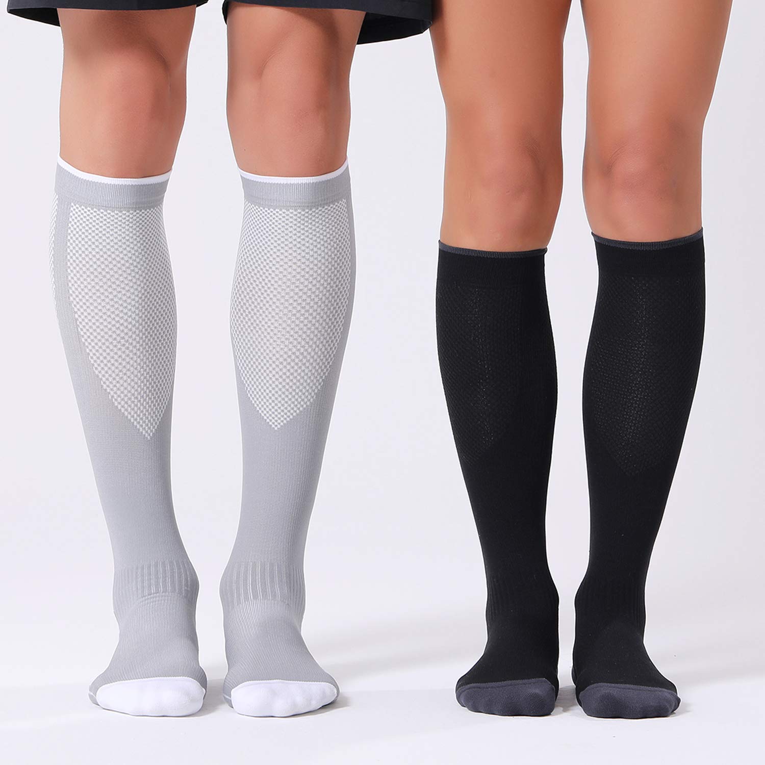 Thumbnail 5 de FITRELL Compression Socks for Women and Men, 20-30 mmHg, Knee-High, White, Small-Medium
