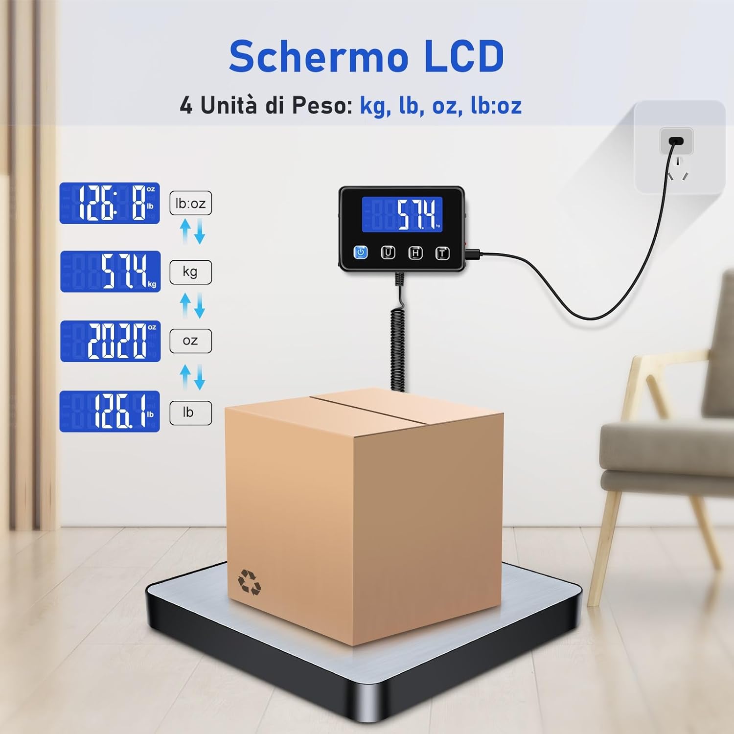 Thumbnail 4 de RAOYAN Bilancia pesa Pacchi 200 kg ⚖️