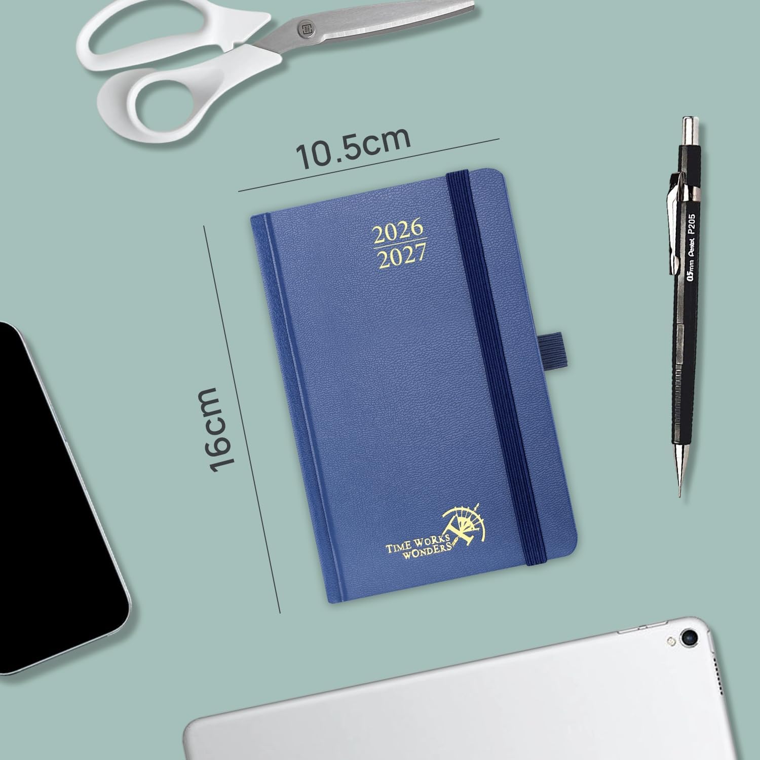 Thumbnail 1 de POPRUN Taschenkalender 2026/2027 Klein Hardcover – kompakter Planer A6 (15,6 x 10 cm) in Hellrosa