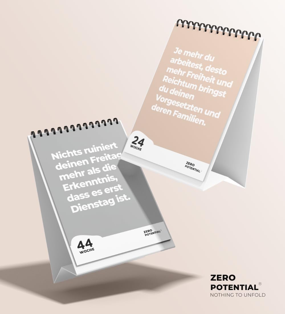 Detalle 2 de Demotivierender Kalender 2025 A6 📅