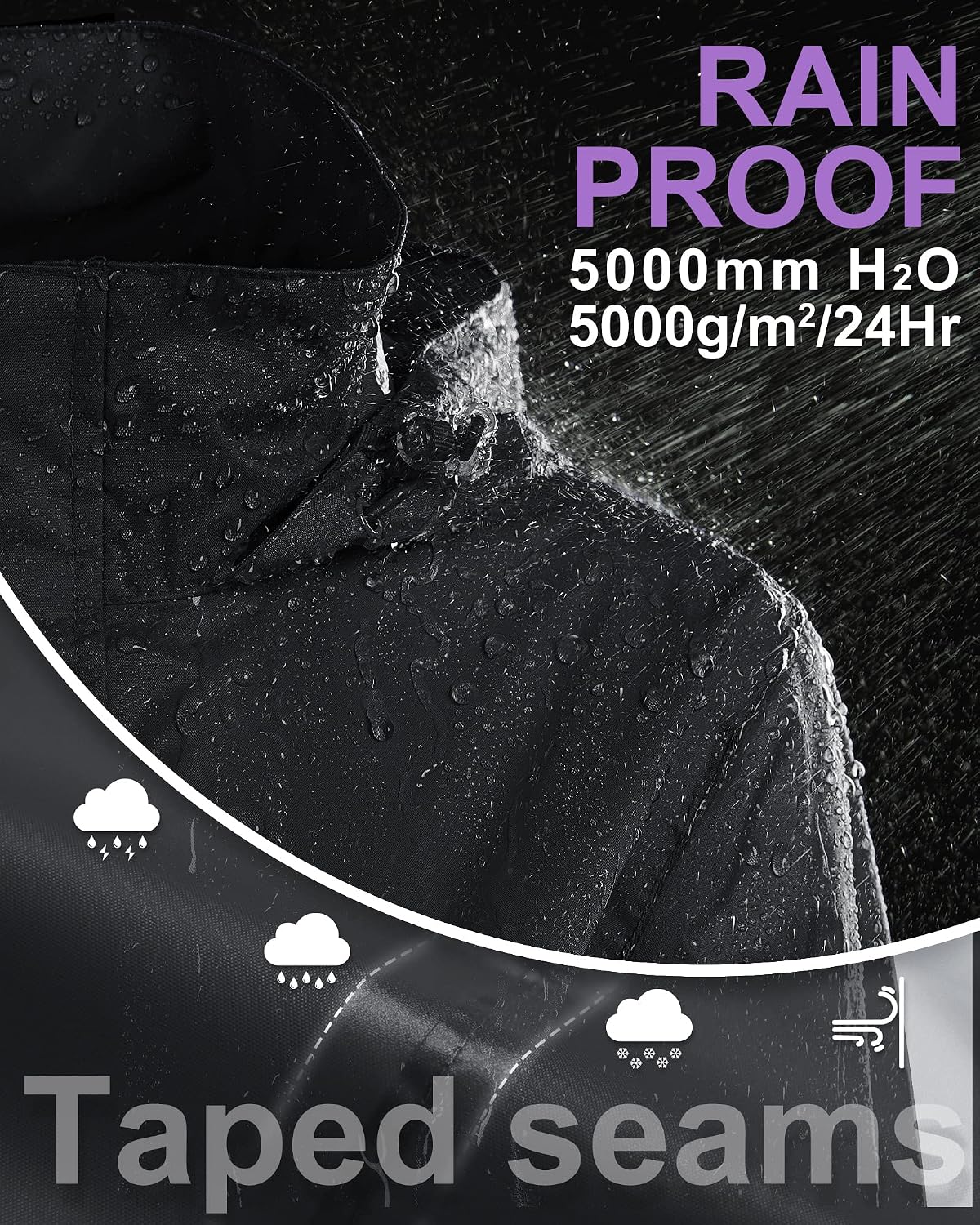 Detalle 2 de 33,000ft Women’s Rain Jacket 100% sealed