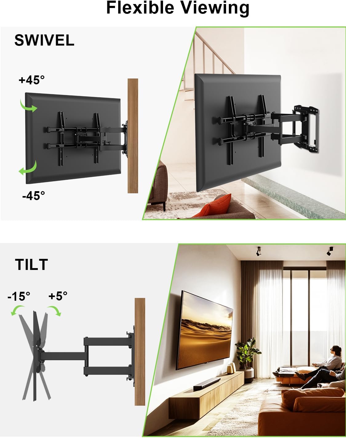 Thumbnail 3 de USX Mount Full Motion TV Wall Mount for 37–82 Inch TVs (VESA up to 600×400mm)