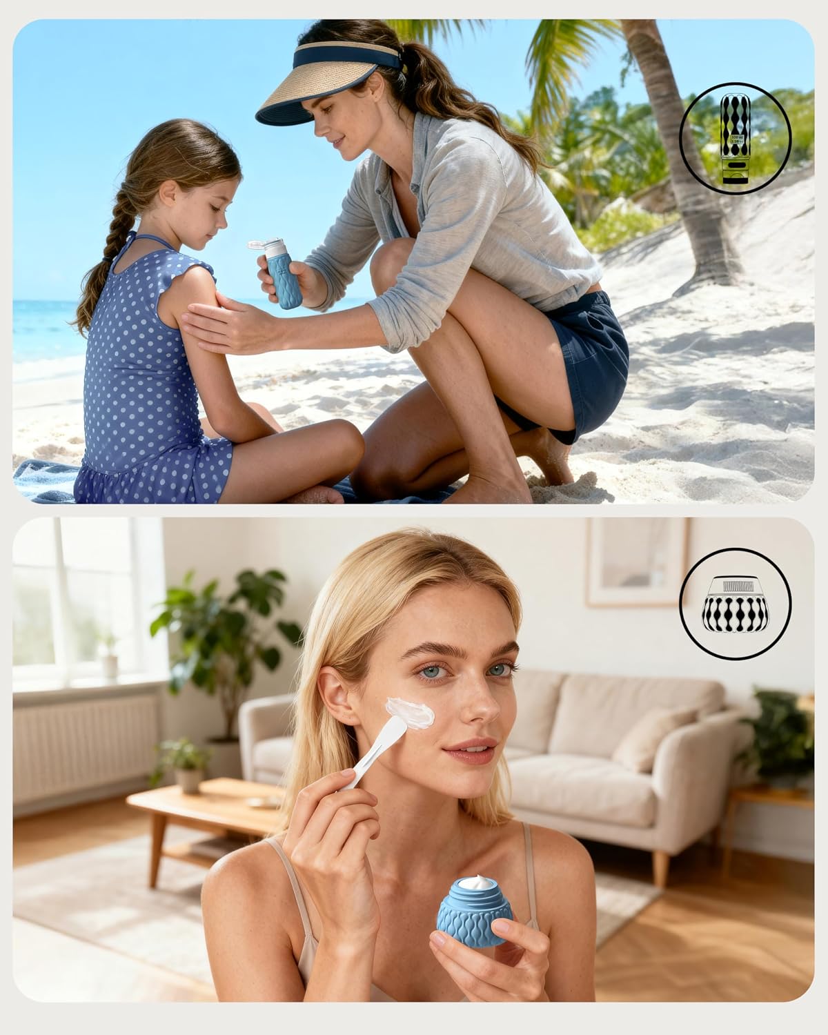 Detalle 2 de Lericttor 4-tlg. Silikon Reiseflaschen-Set 100 ml mit Etiketten – Tropfsicher, wiederbefüllbar