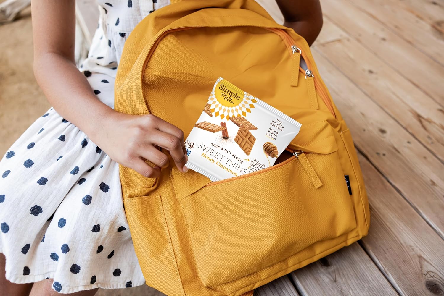 Detalle de Simple Mills 0810021672007 Sweet Thins Honey Cinnamon Snack Packs, Gluten-Free, 8 Count