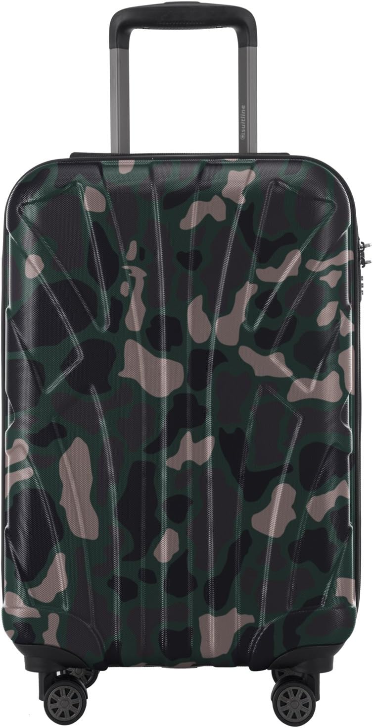 Detalle de SUITLINE Valigia da cabina rigida 55 cm – 34 L, camouflage, 4 ruote doppie, TSA, ABS opaco