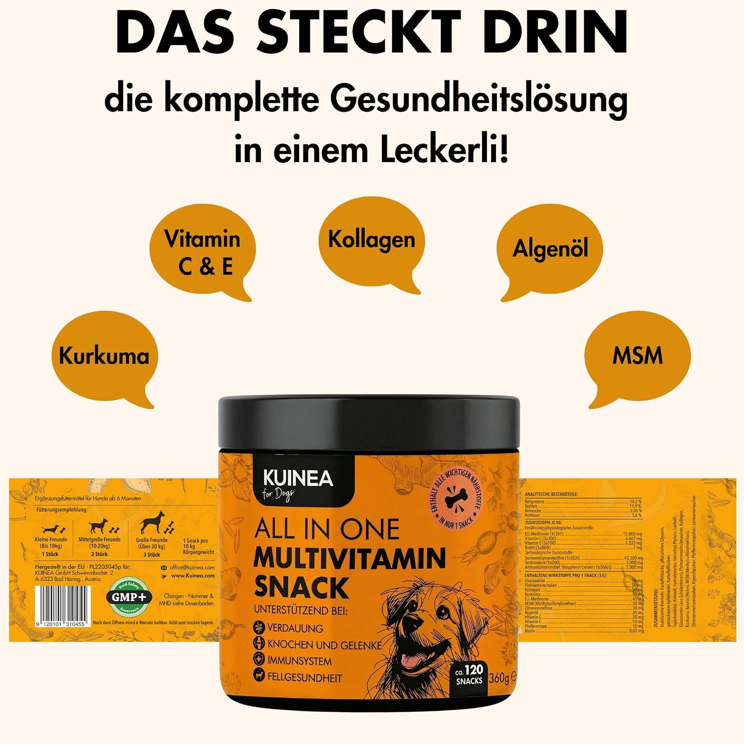 Thumbnail 4 de KUINEA Multivitamin Snack für Hunde 360 g