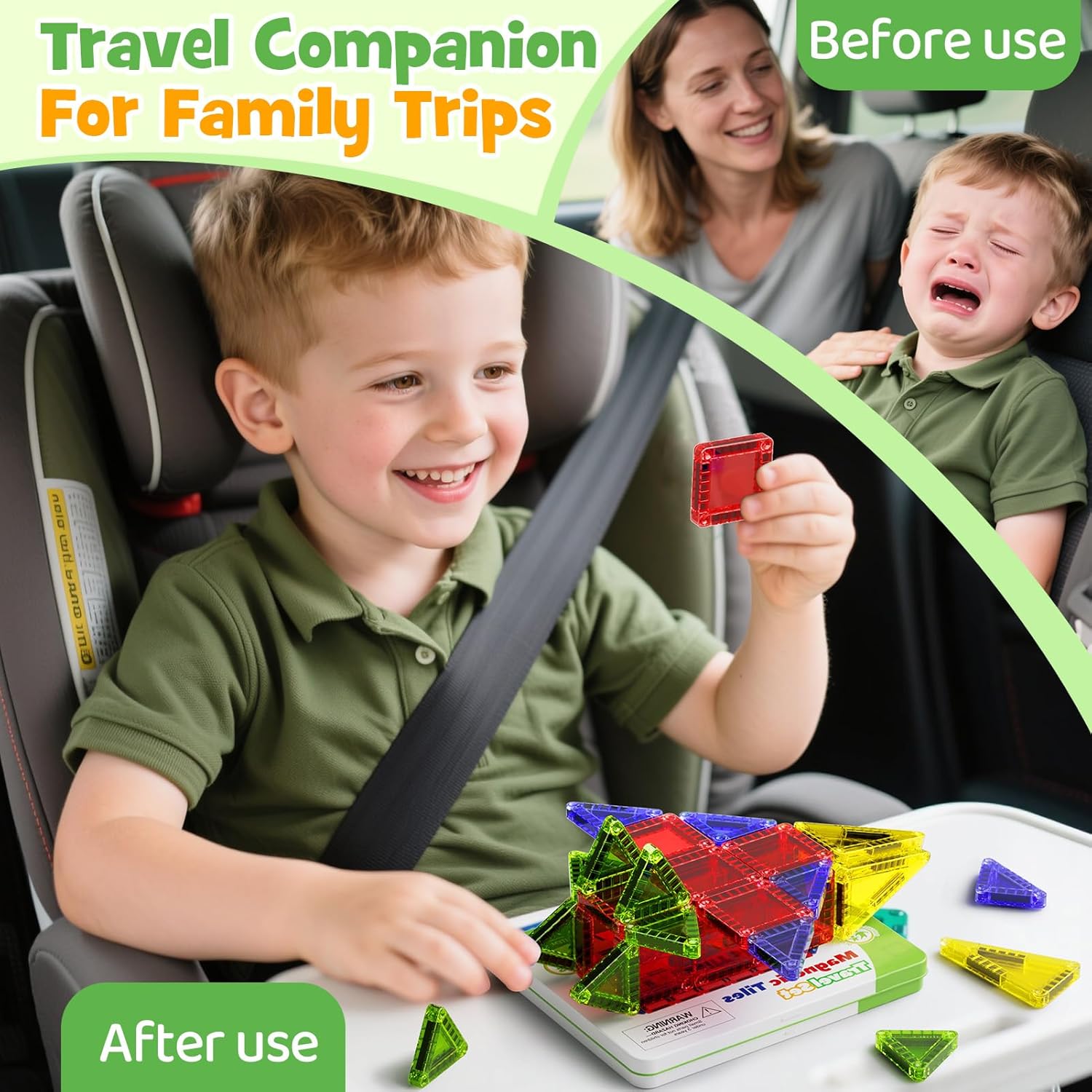 Thumbnail 4 de Mattonelle Magnetiche da Viaggio per Bambini – 26 piastrelle magnetiche e scatola in metallo