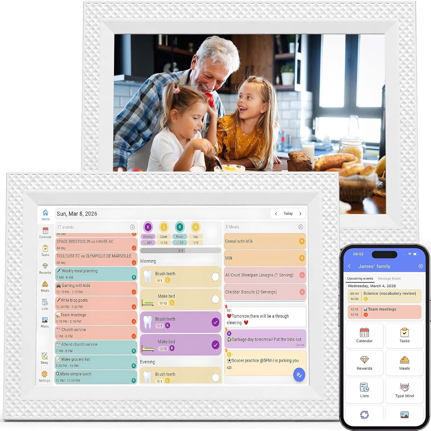 Detalle de FORC Digital Family Calendar, 10.1-inch