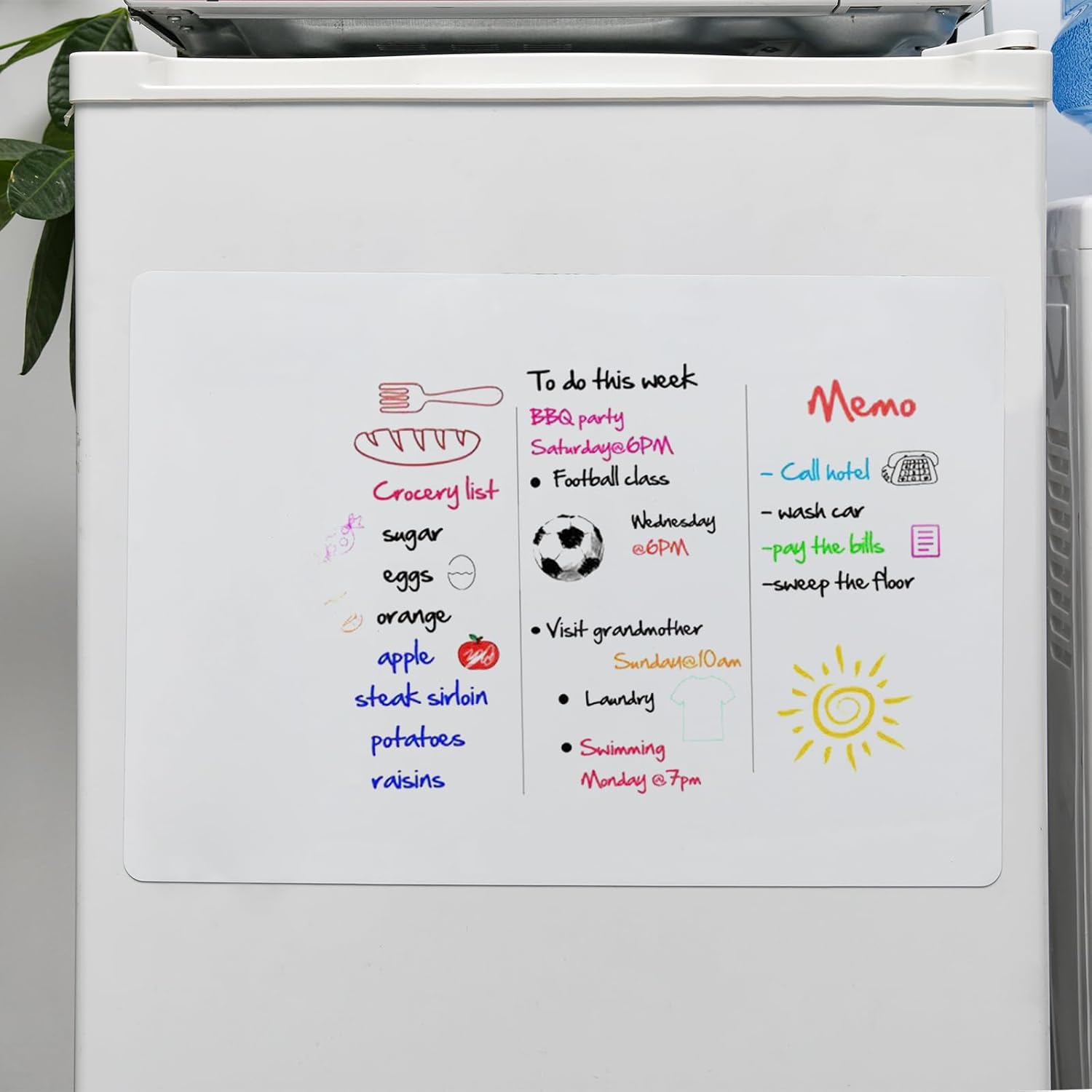 Thumbnail 4 de Hisredsun A4 Magnetic Dry Erase Board 2-pack 🧲