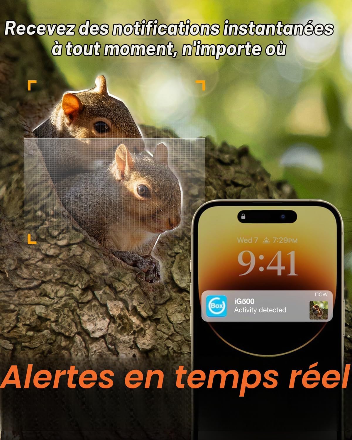 Thumbnail 5 de iZEEKER iG500 4G LTE-wildcamera met 2K, PTZ, zonnepaneel en IP65