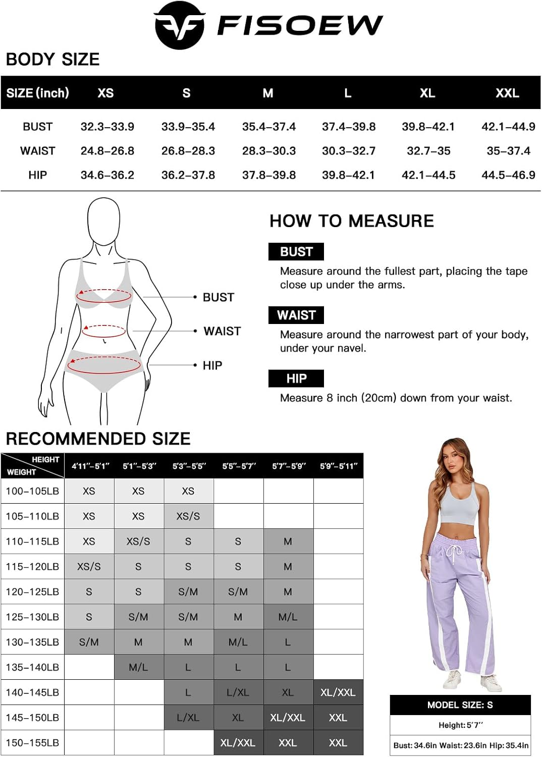 Thumbnail 6 de Fisoew Women's Baggy Wide Leg Pants with Drawstring Elastic Waist and Contrast Color Accents