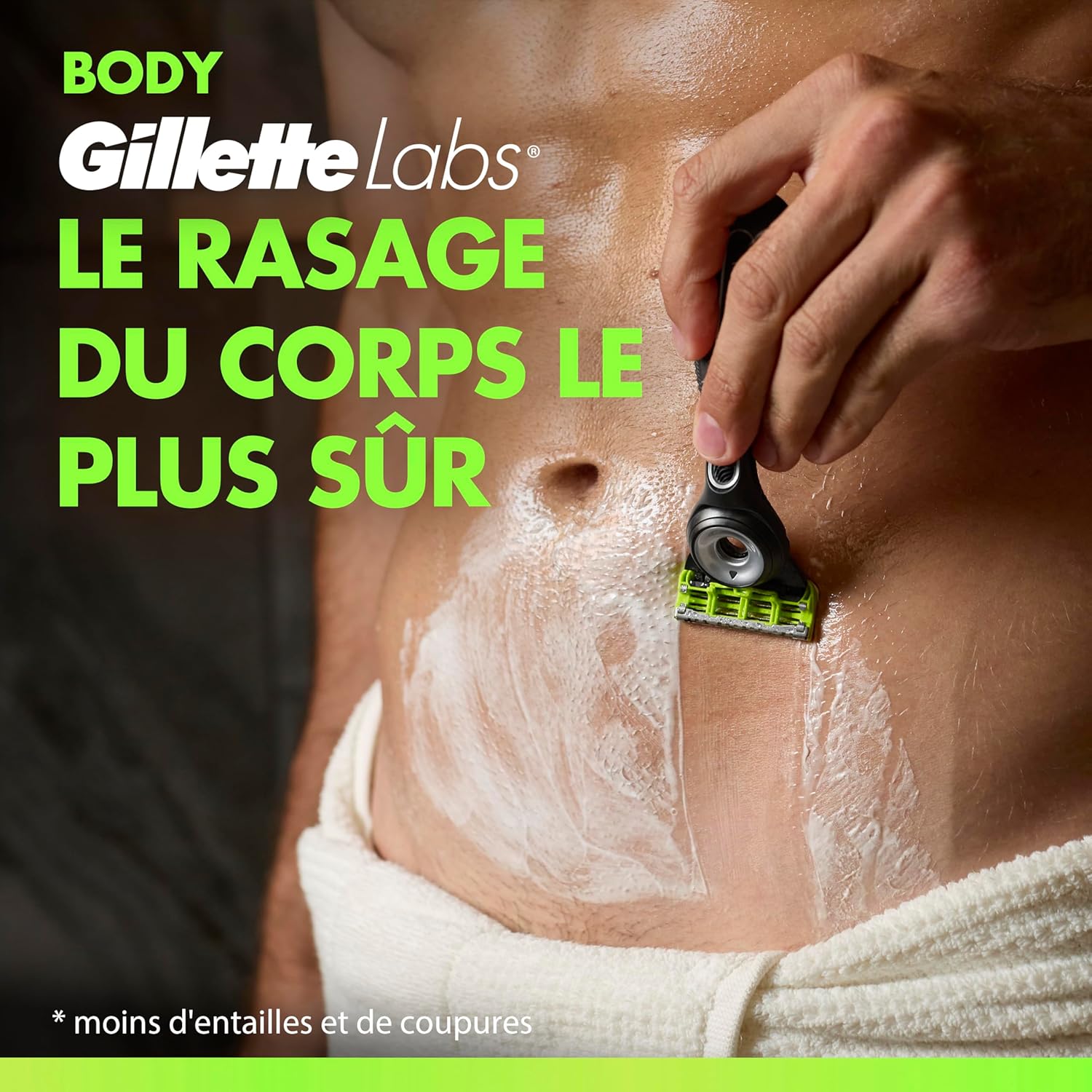 Thumbnail 6 de Gillette Labs Body + Intimate kit rasage homme : 2 rasoirs, exfoliant visage et support magnétique