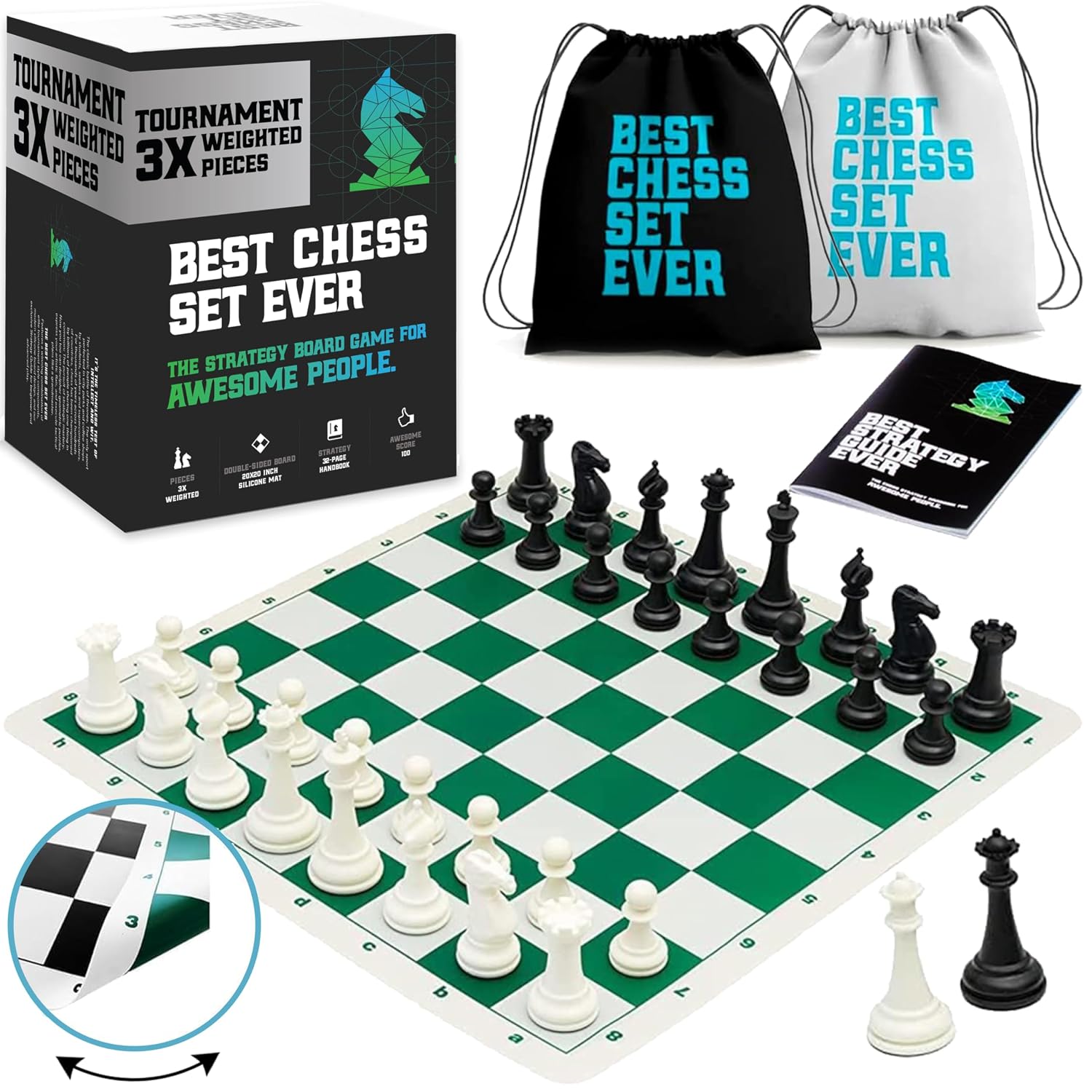 Detalle de Chess Geeks Best Chess Set Ever Tournament 50 cm
