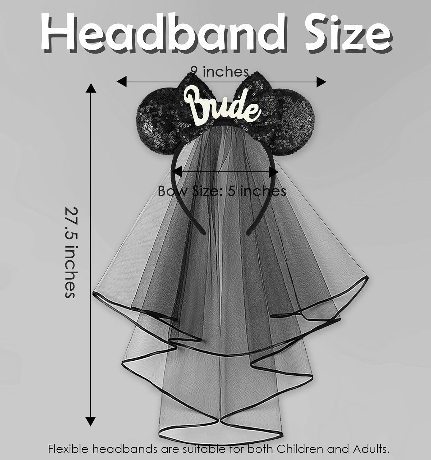 Detalle de LIHELEI Mouse Ear Headband 9 x 7 Inches