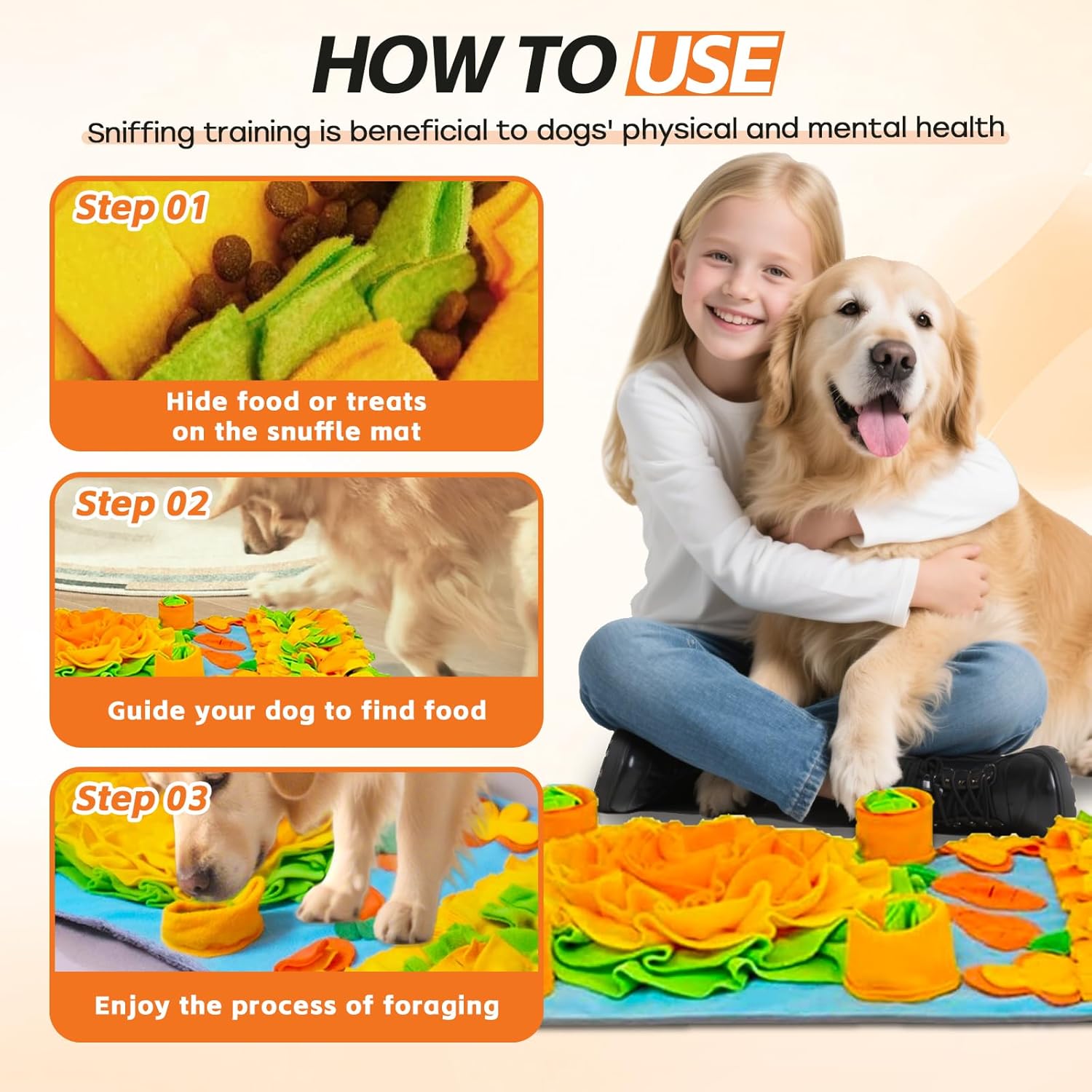 Thumbnail 5 de TAIMUTTAL Snuffle Mat for Dogs (80cm x 48cm) – Interactive for Slow Eating & Enrichment