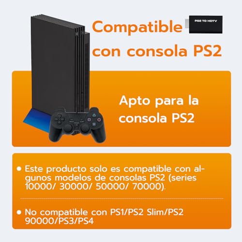 Detalle de Mcbazel PS2 a HDMI 480p para HDTV