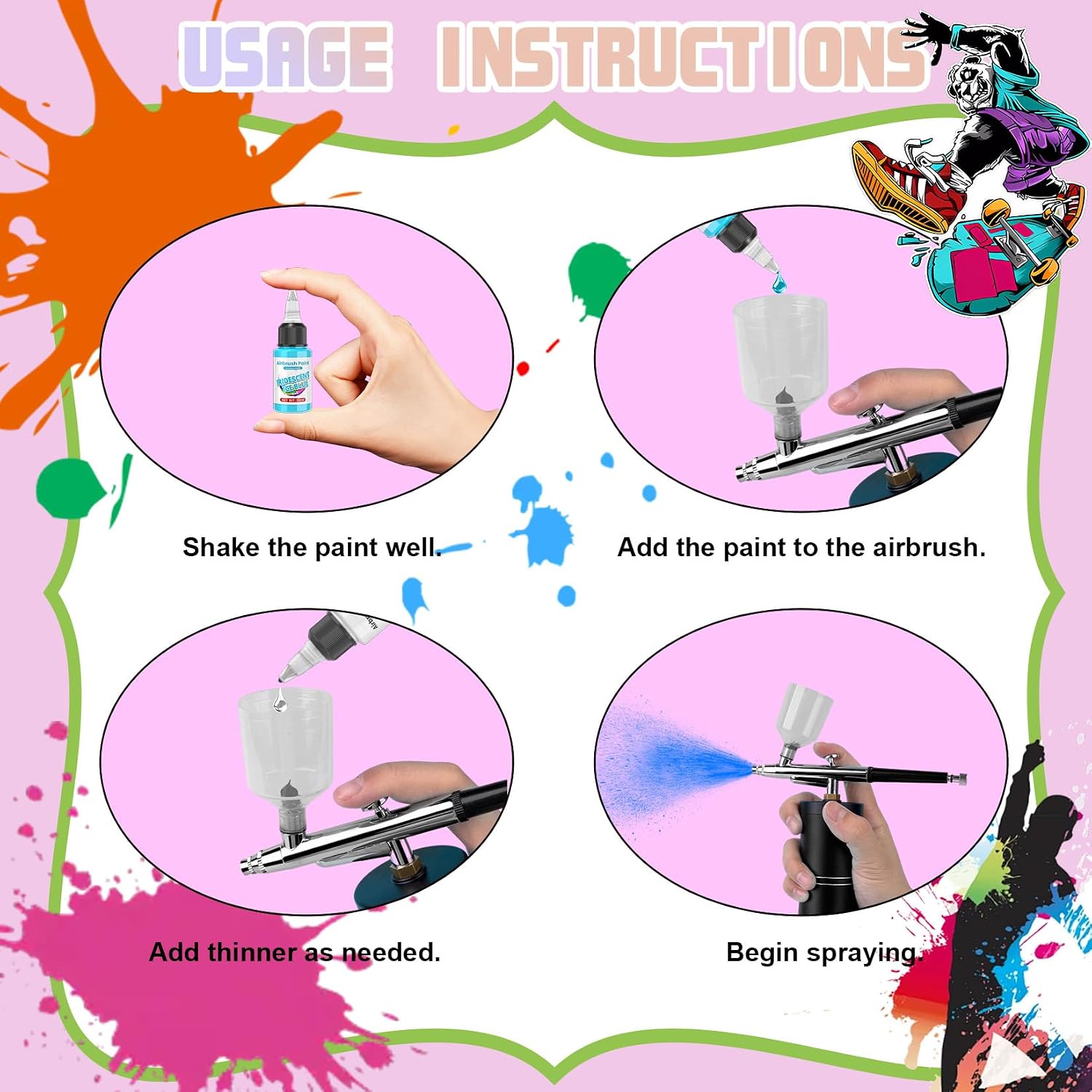 Thumbnail 4 de Airbrush Paint Set, 72 Colors
