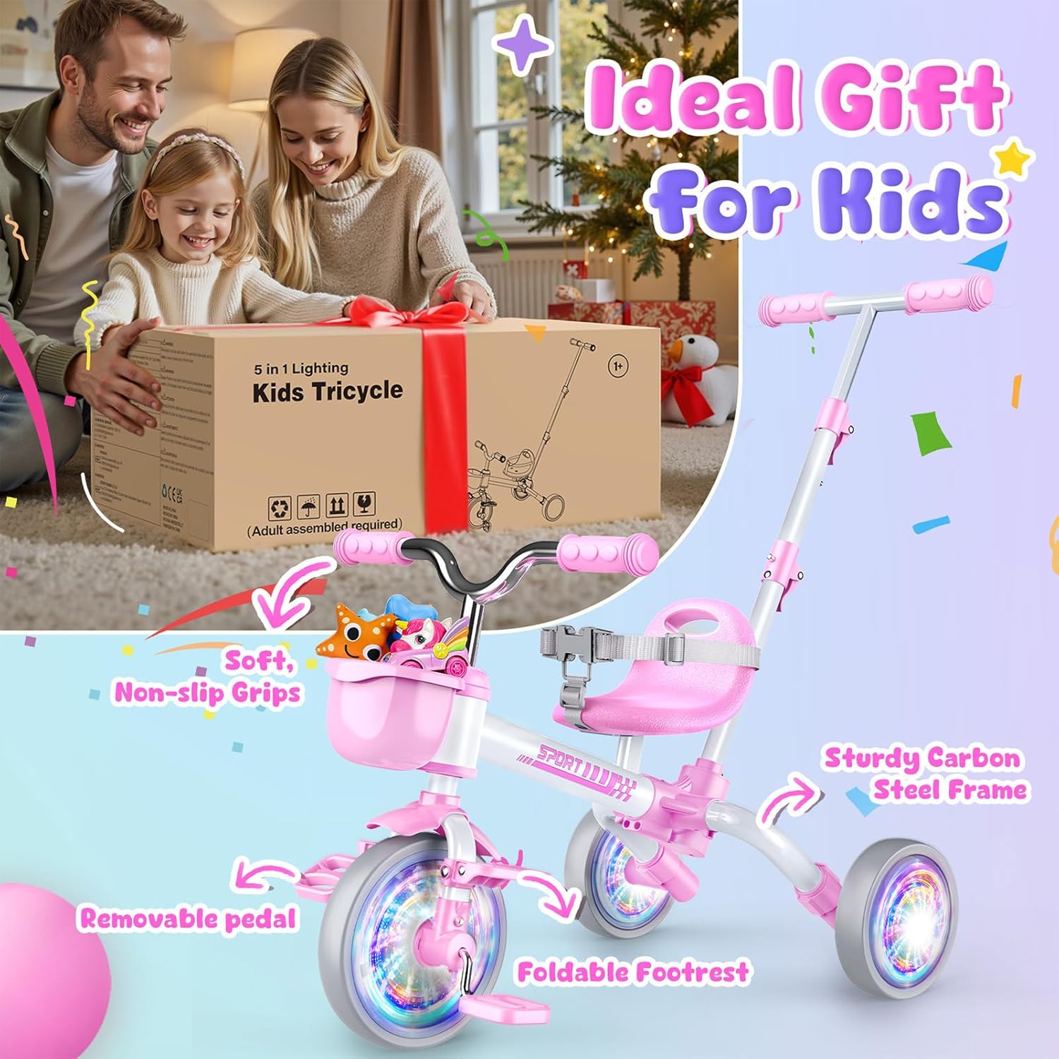 Thumbnail 6 de Kkdi 5-in-1 Toddler Bike: Grow-With-Your-Child Tricycle for 1–5 Years