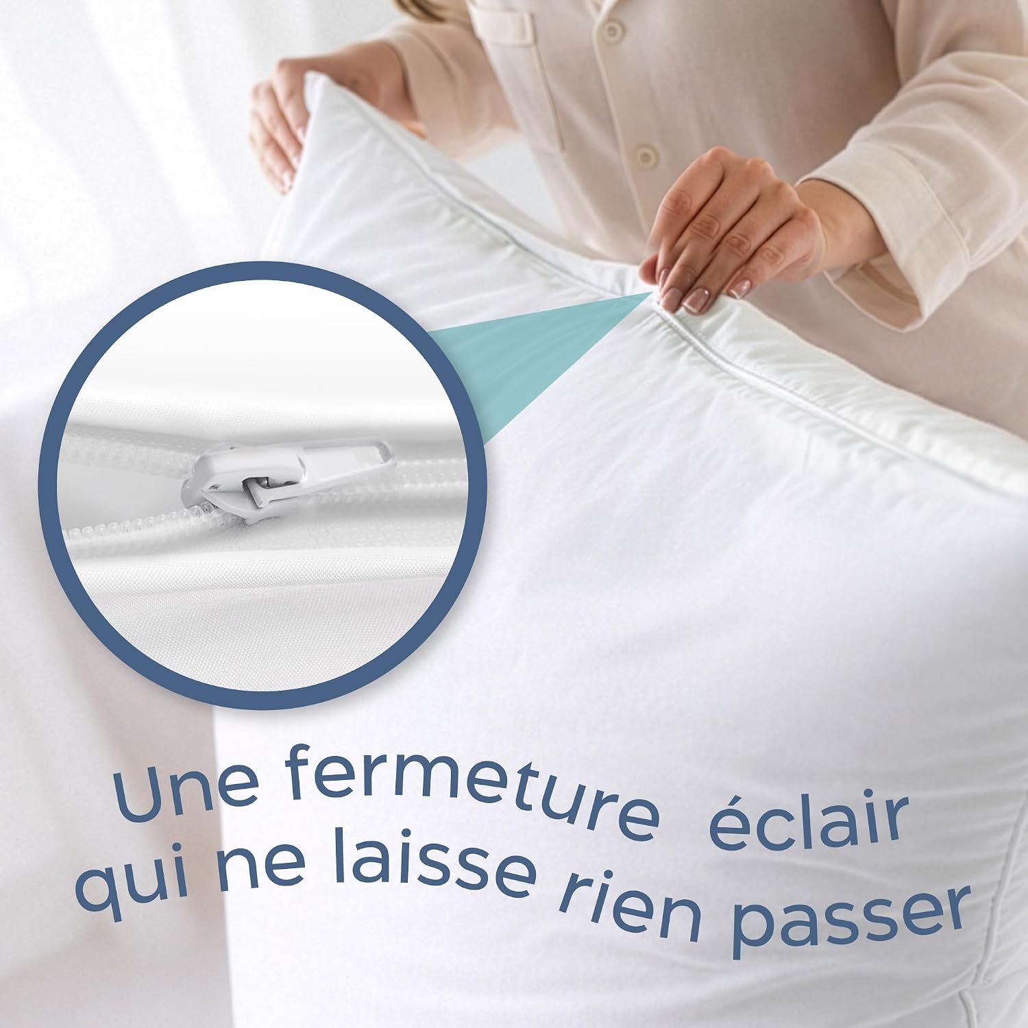 Detalle 1 de Twinzen Housses oreiller anti-acariens 80x80