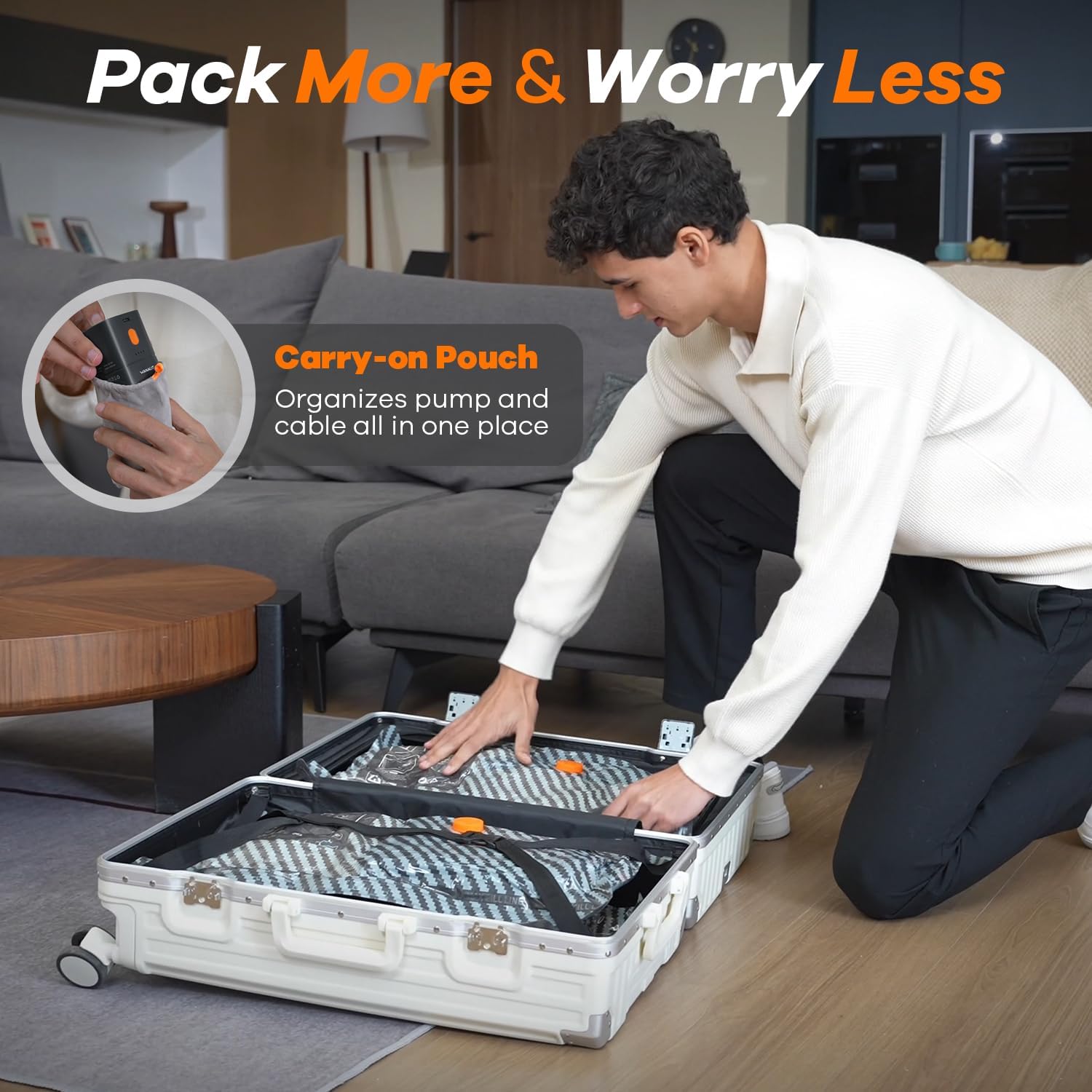 Detalle de Travel Vacuum Bags, 16-Pack