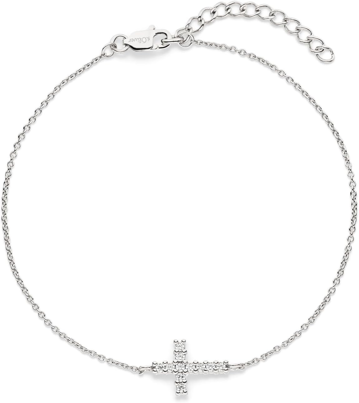 Thumbnail 4 de s.Oliver Damen Schmuck – Halskette, Armband, Ohrringe & Creolen aus Silber mit Kreuzanhänger