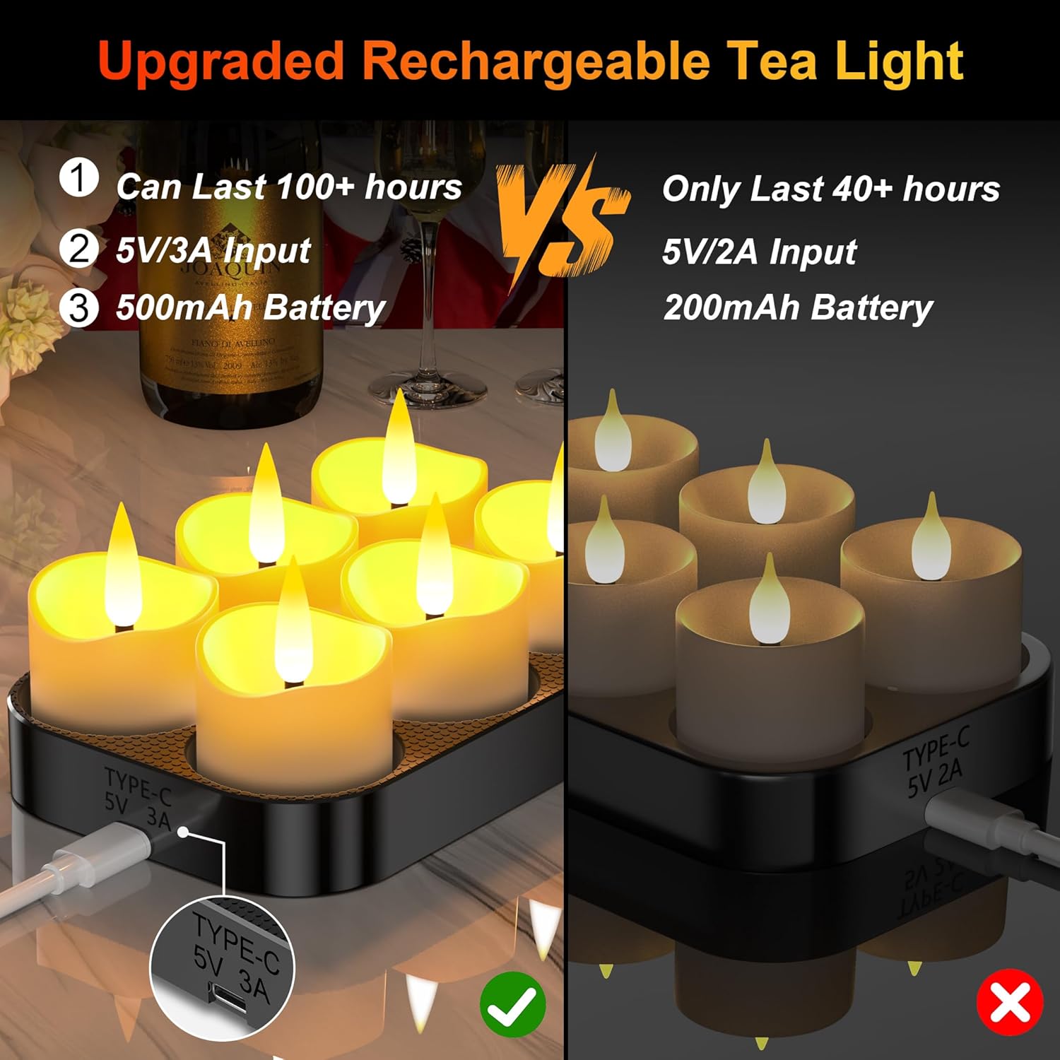 Thumbnail 4 de daphomeu Velas de té LED recargables 100 h