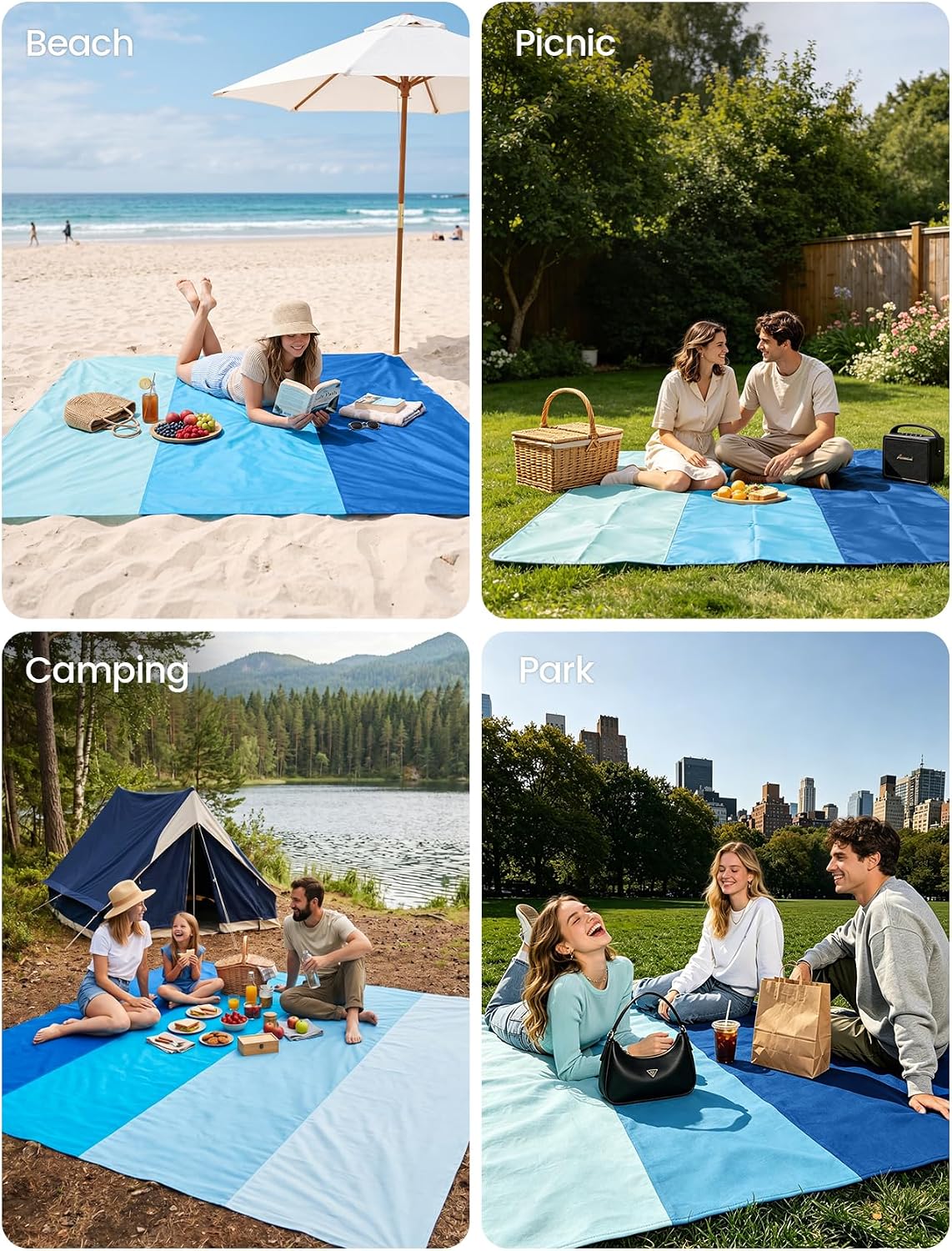 Thumbnail 6 de Lamicall Beach Blanket Ripstop Nylon