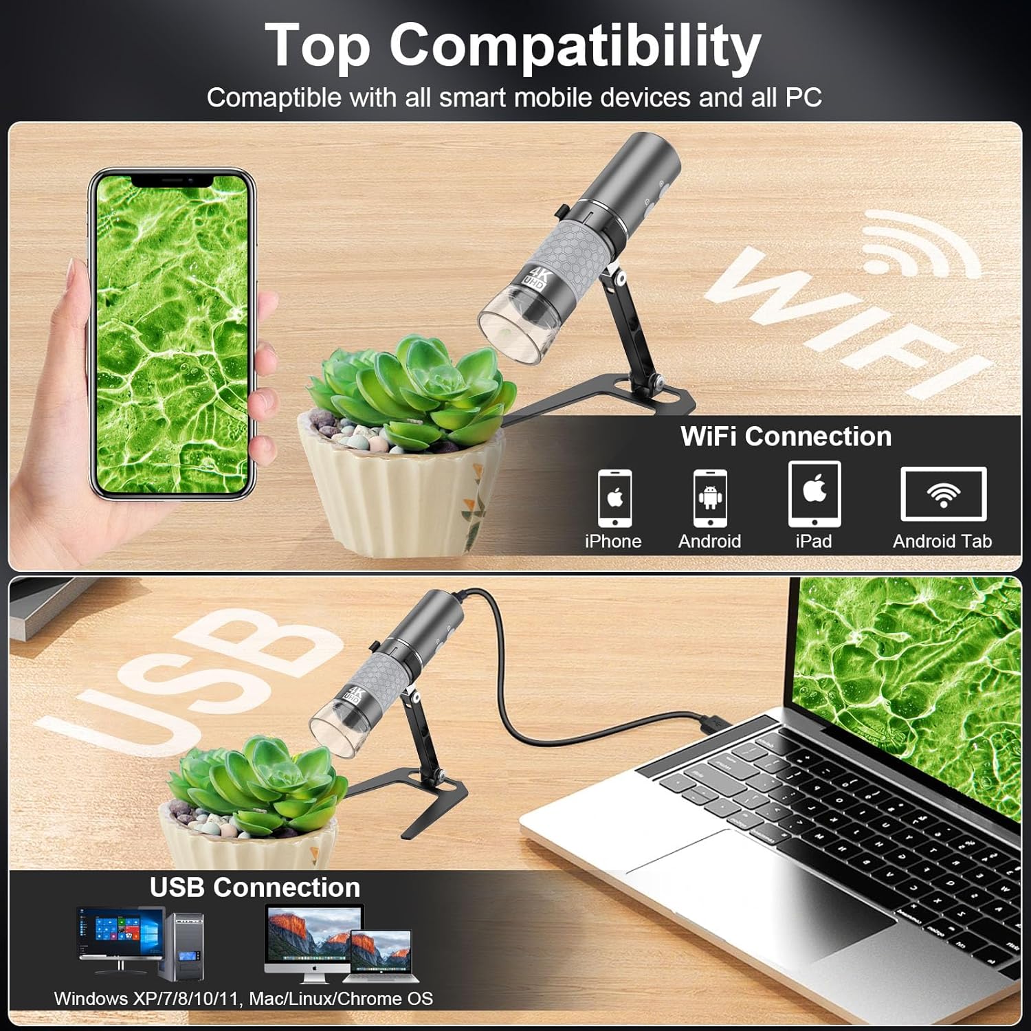 Thumbnail 3 de Ninyoon 4K WiFi Microscope 50-1000X