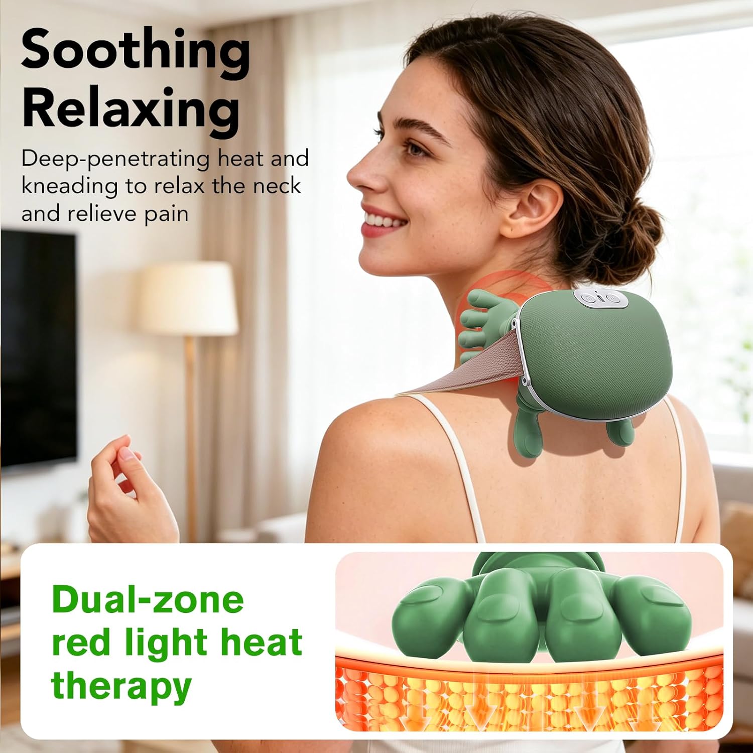 Detalle 2 de 4D Massage Électrique du Cou avec Chauffage – Compagnon ergonomique pour les épaules et la nuque