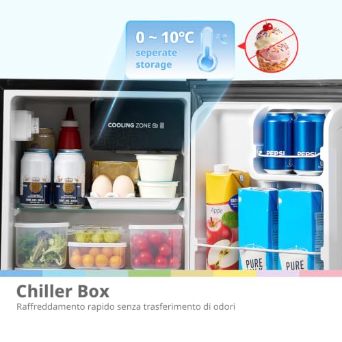 Detalle de COMFEE' RCD48BF2EUY(E) Mini Frigo 43L: design moderno e compatto per casa, ufficio o camera