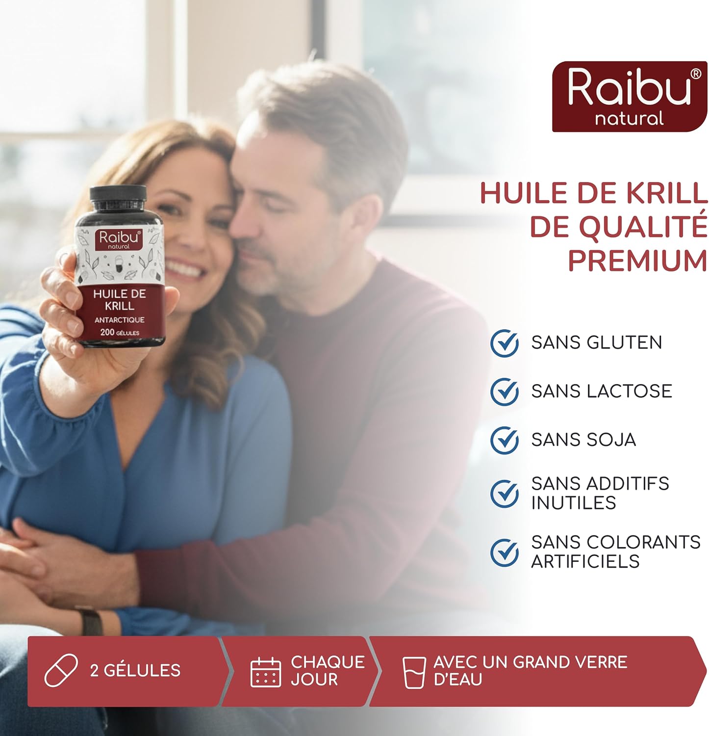 Thumbnail 4 de Huile de Krill d’Antarctique 200 Gélules – 1 200 mg/jour, astaxanthine, Oméga-3 (EPA/DHA) et phospholipides