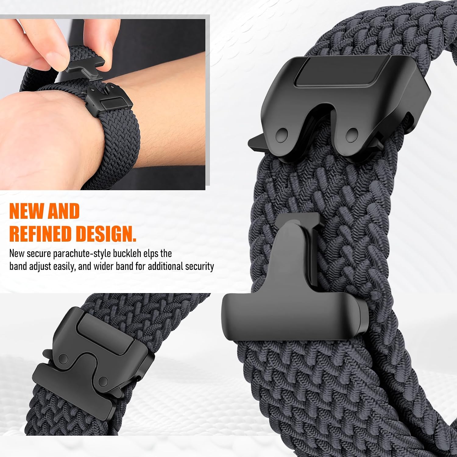 Detalle de 20mm braided nylon watch strap for Samsung