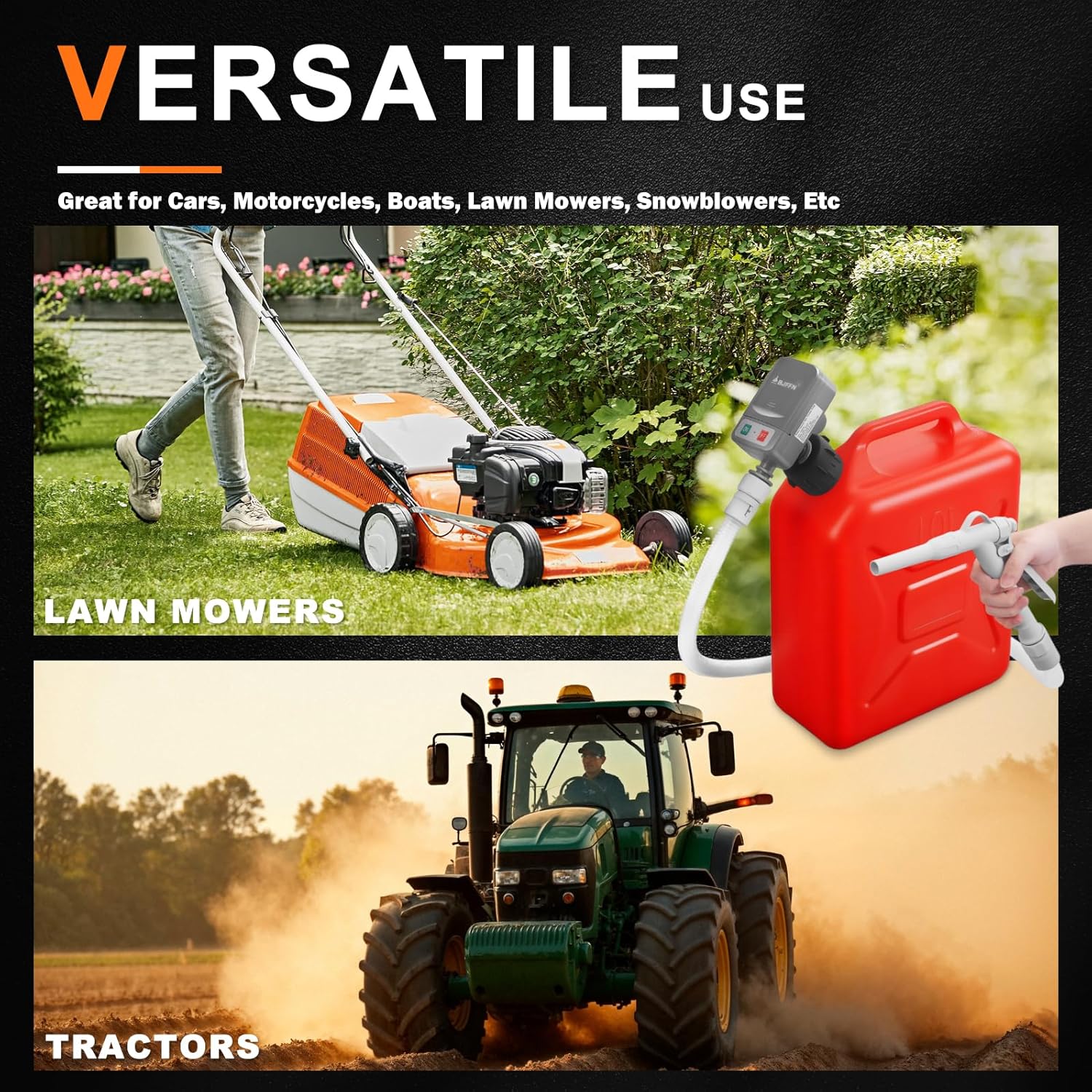 Thumbnail 6 de Gas Can Fuel Pump Portable - Quick, Battery-Powered Fuel Transfer for Gasoline, Diesel, and More