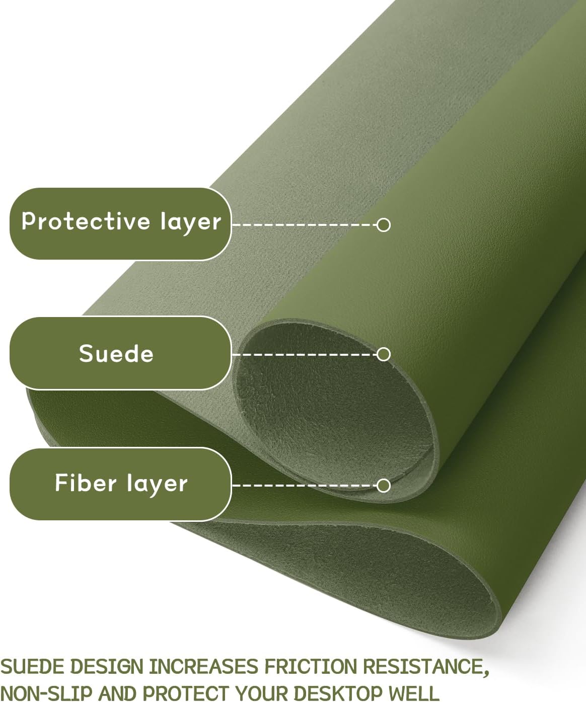 Detalle de YSAGi Non-Slip Desk Pad 60 x 35 cm