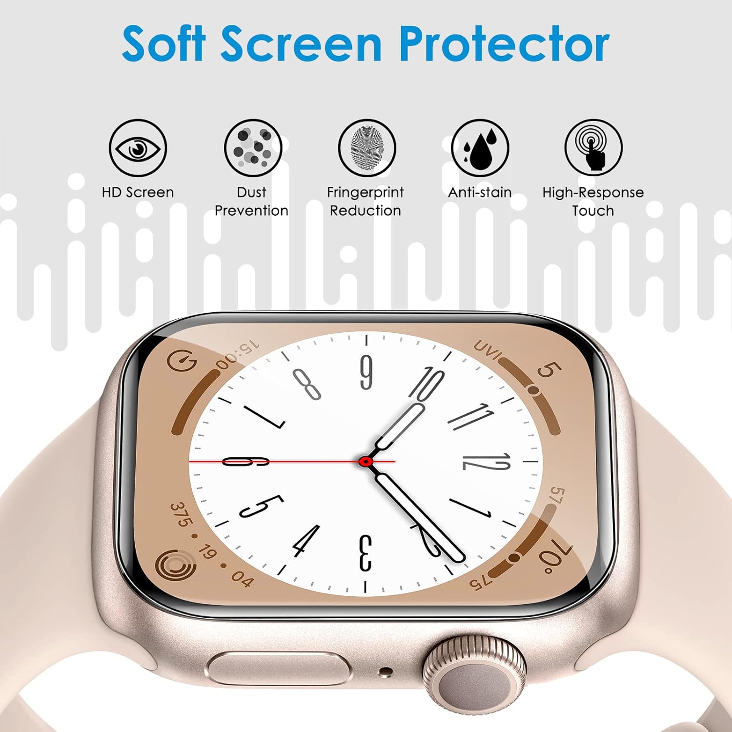 Detalle de UniqueMe 6 Pack Screen Protector 40mm