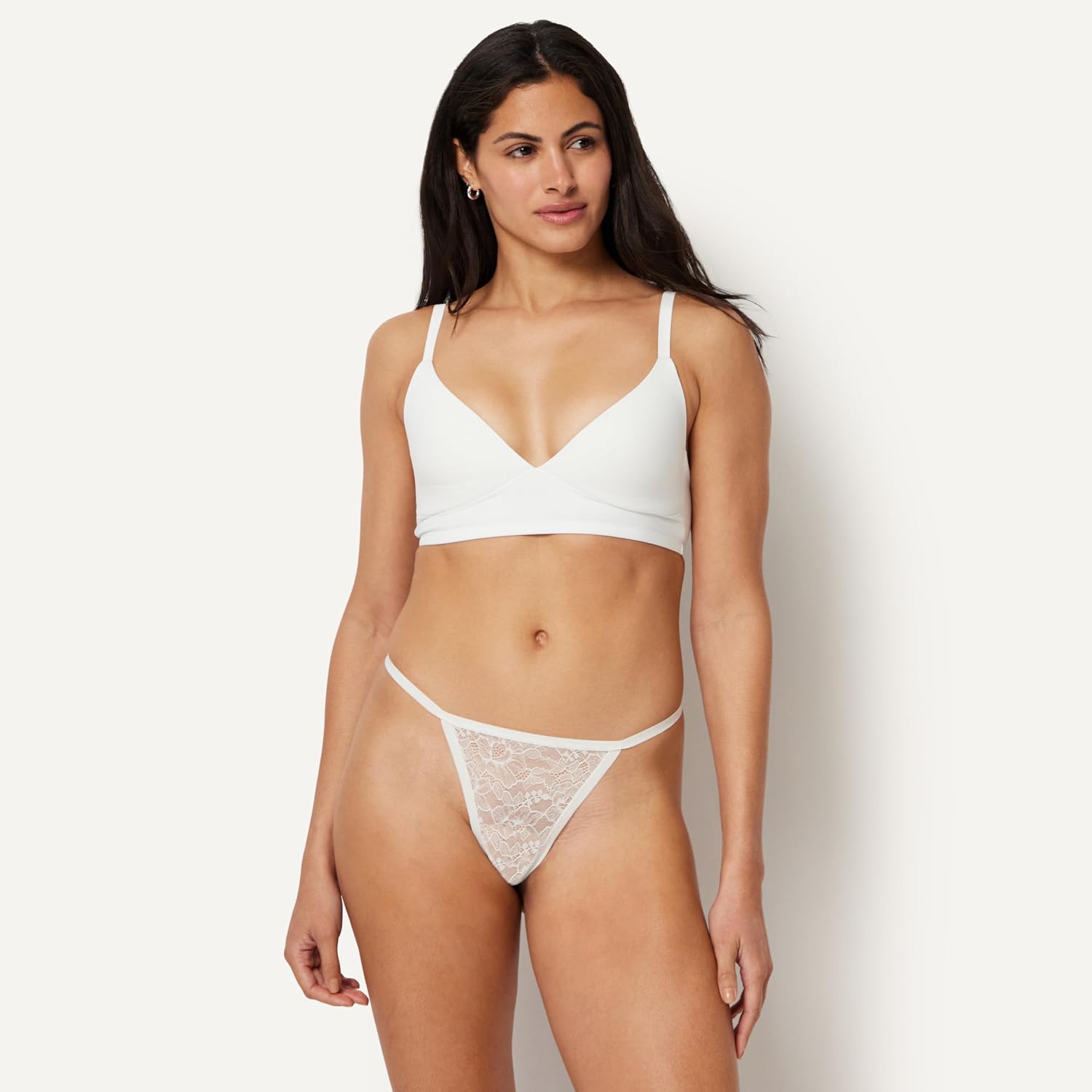 Detalle 2 de Amazon Essentials Damen Durchgehend elastischer G-String aus Spitze – 6er-Pack