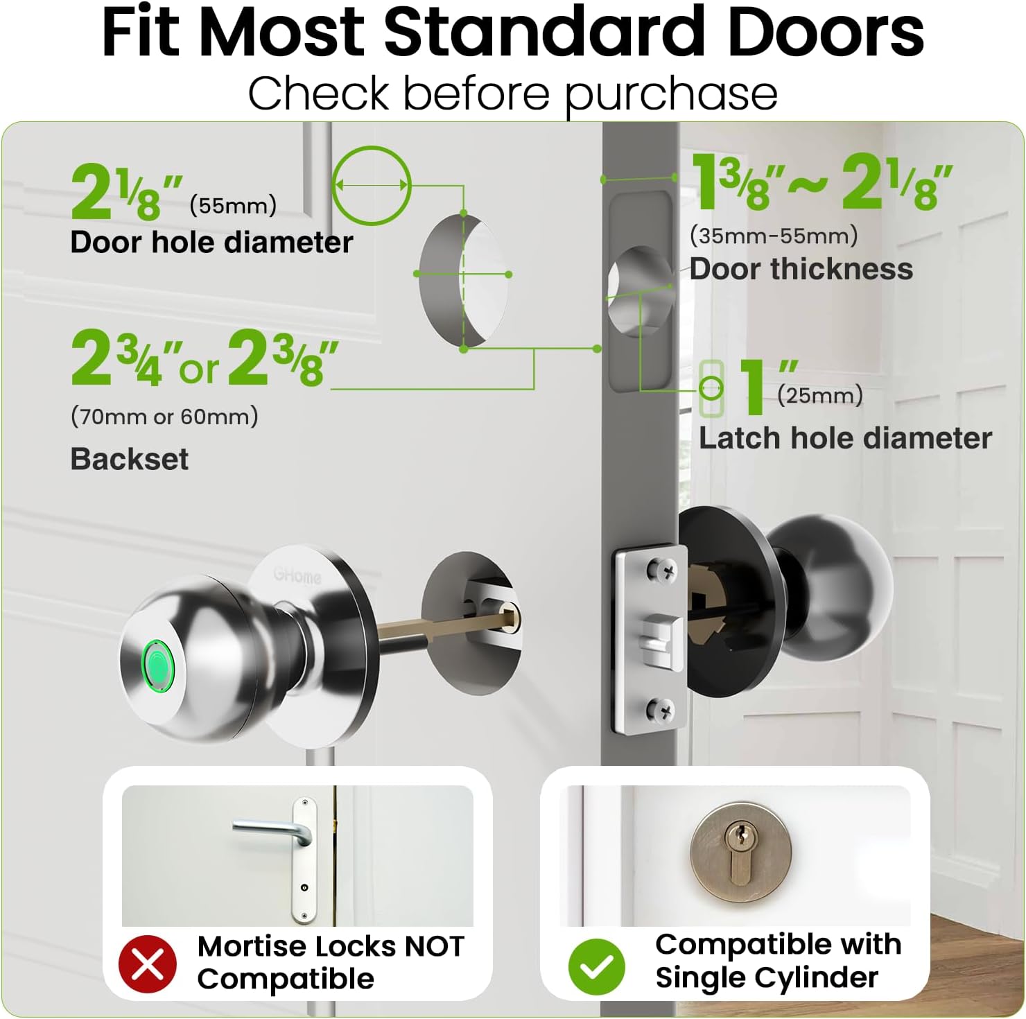 Detalle 2 de GHome Smart Fingerprint Door Knob