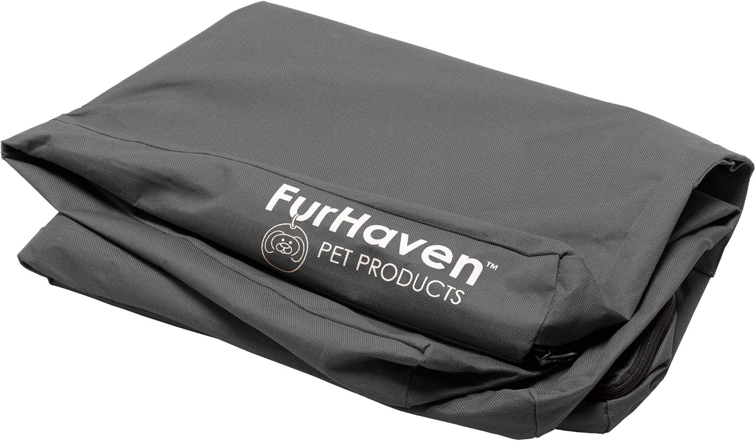 Furhaven Ersatzbezug für Hundebett – wasserabweisend, Steingrau, Größe M