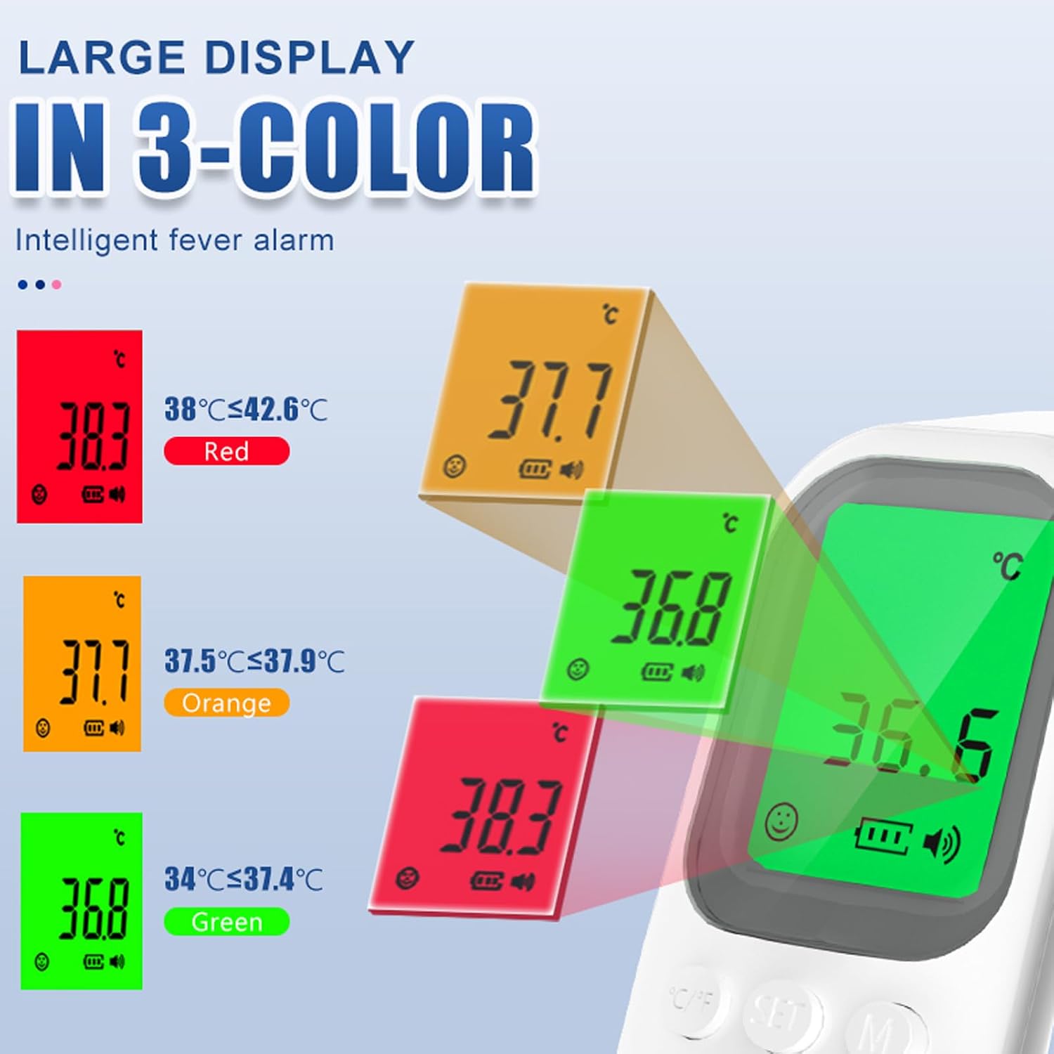 Detalle de Estabien TA035 Non-Contact Infrared Thermometer with Fever Alarm