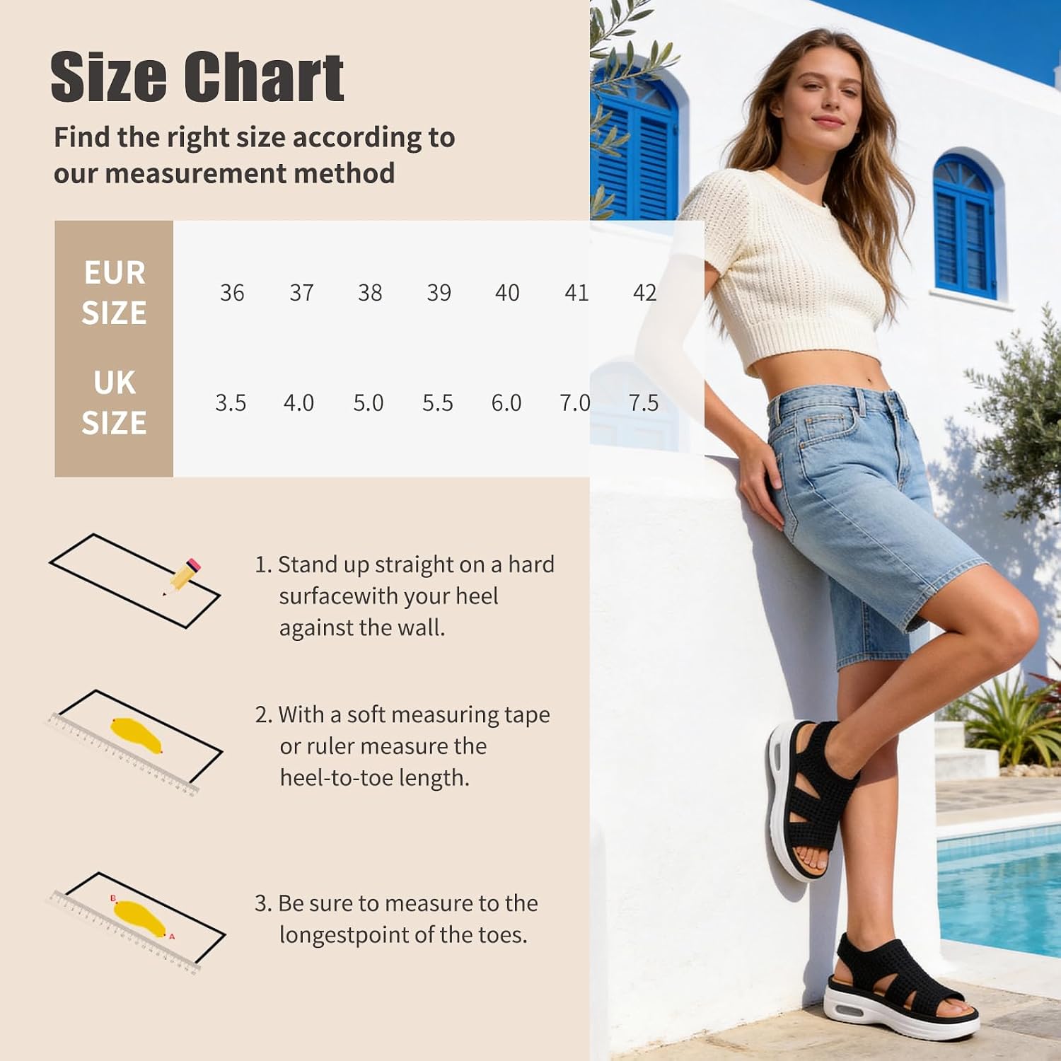 Thumbnail 6 de Hanani Women Walking Sandals with Air Cushion Heel Support