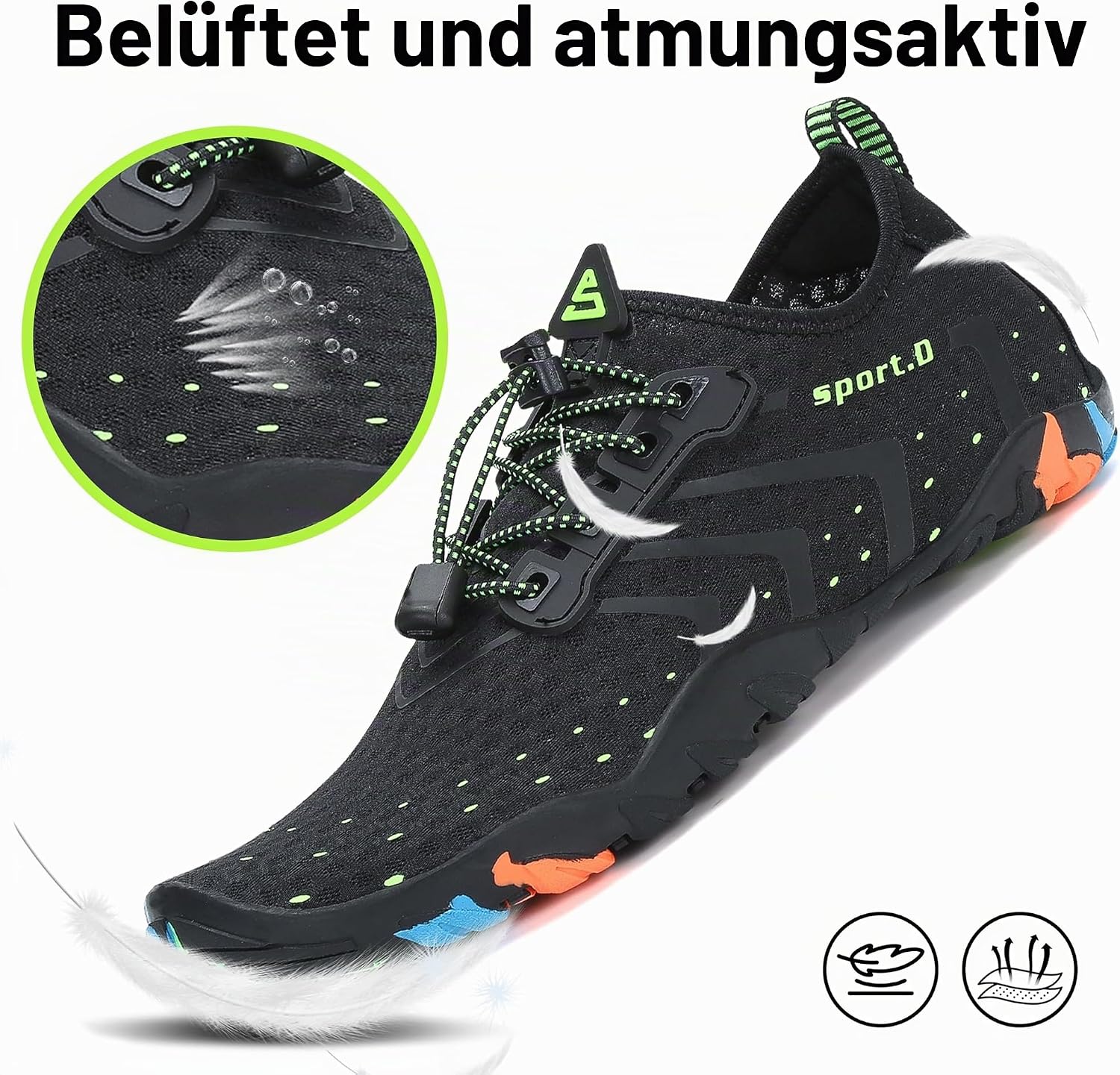 Detalle de SAGUARO Badeschuhe Strandschuhe Aquaschuhe Surfschuhe Wasserschuhe für Damen, Herren und Kinder, GR.35-48