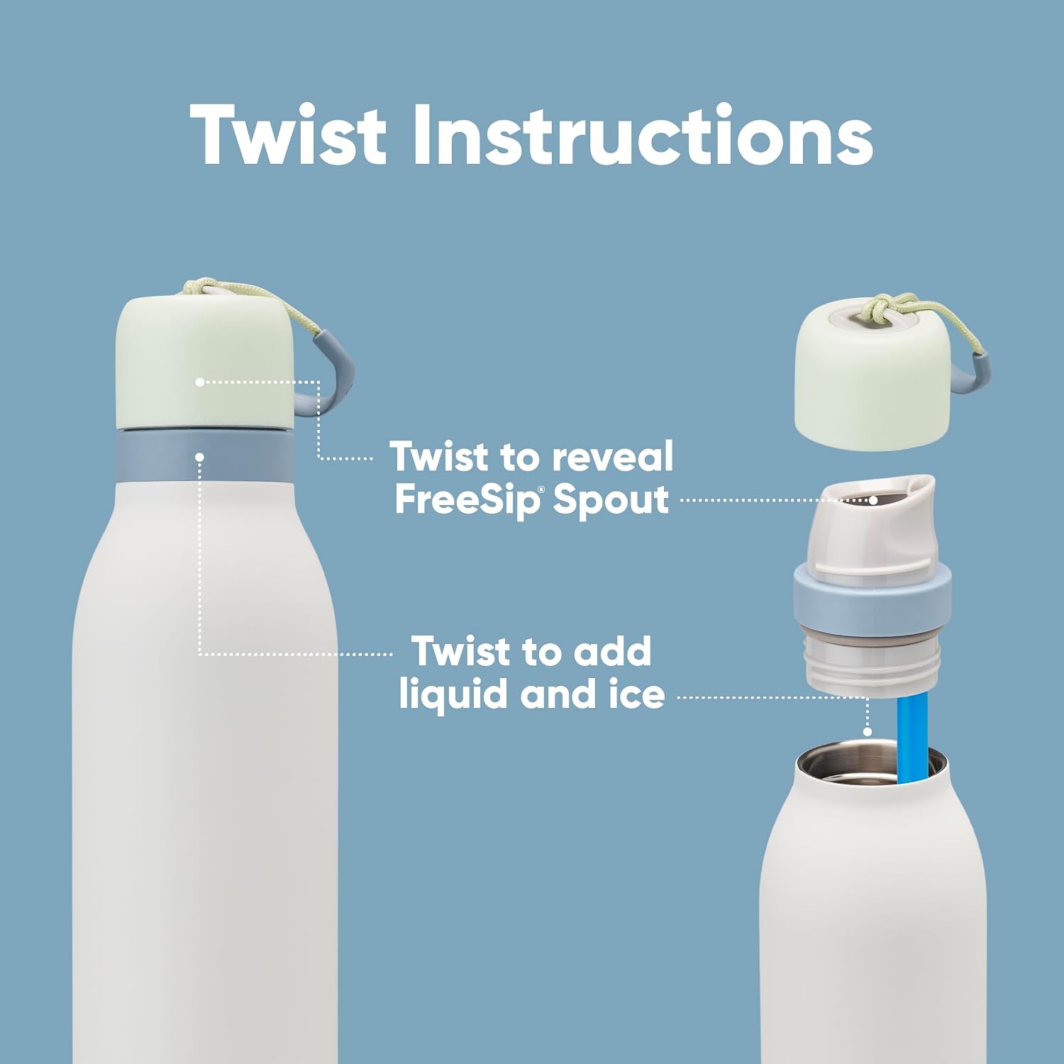 Detalle de Owala FreeSip Twist 24 oz insulated bottle