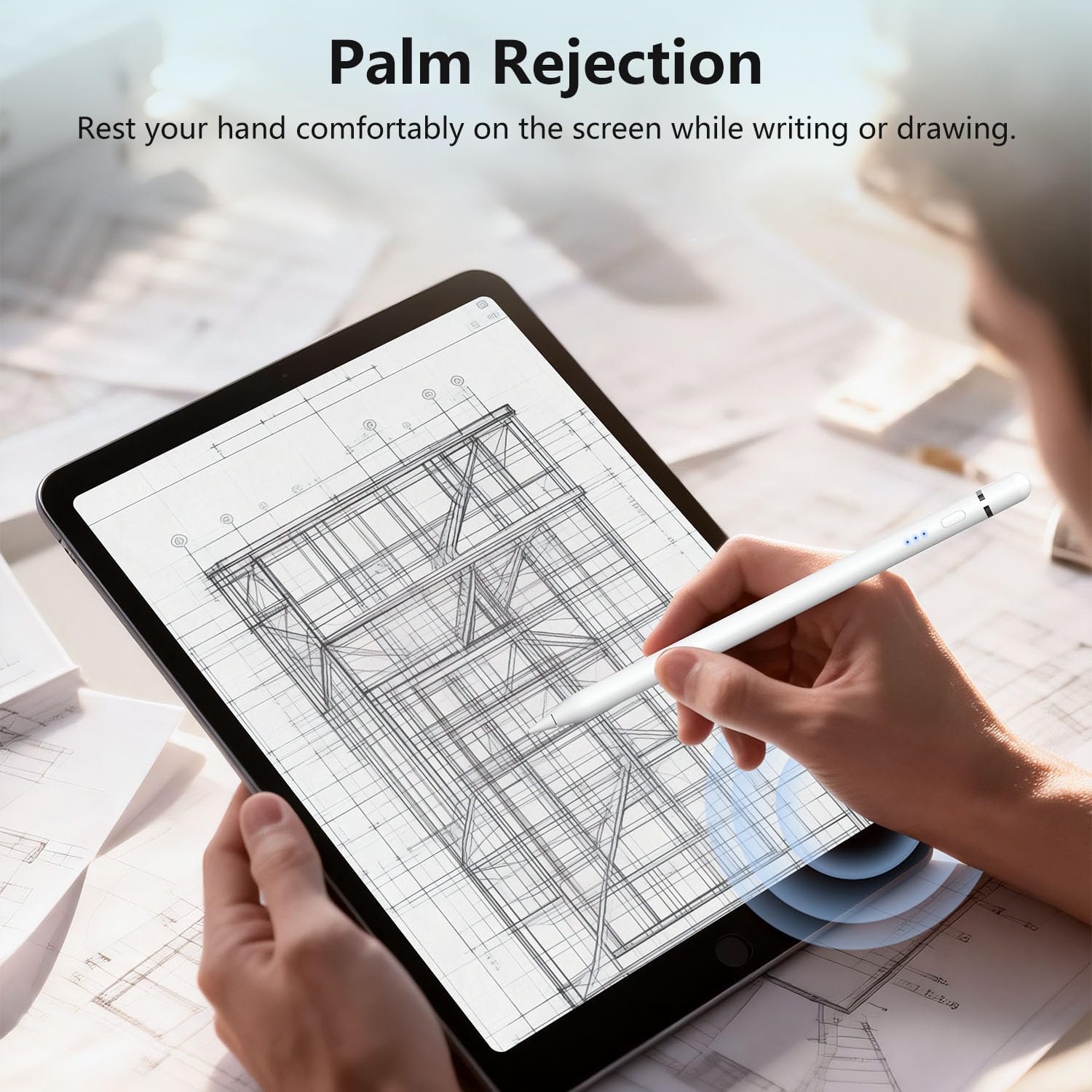 Thumbnail 6 de iPad Pencil (2018–2026) Magnetic Charging Stylus with Tilt & Palm Rejection for Pencil 2nd/1st Gen-Compatible iPads