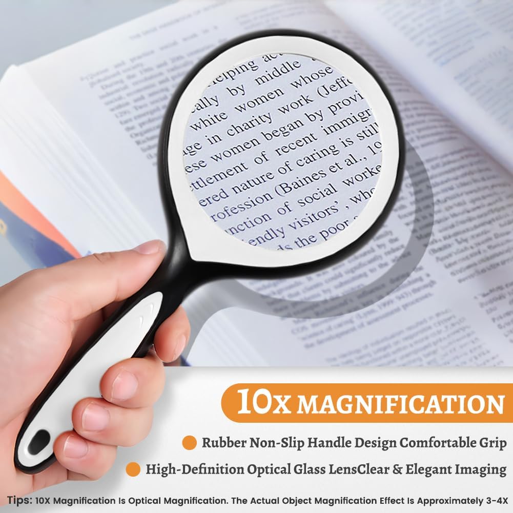 Thumbnail 3 de AMFUN lente d’ingrandimento 10X portatile, compatta e leggera per lettura e dettagli