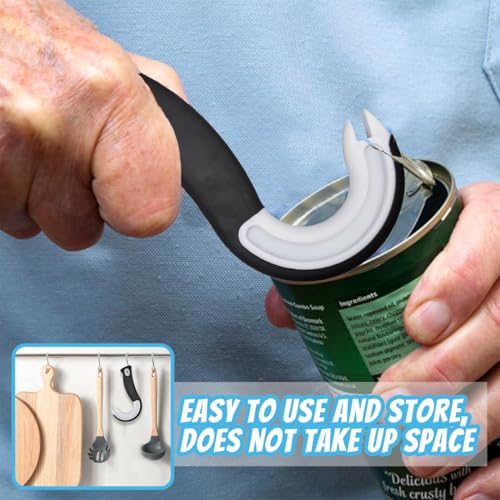 Detalle de JRYXDS Apriscatole 2 Pezzi – Apriscatole Ad Anello Easy Pull per Cucina, Ristorante e Famiglia