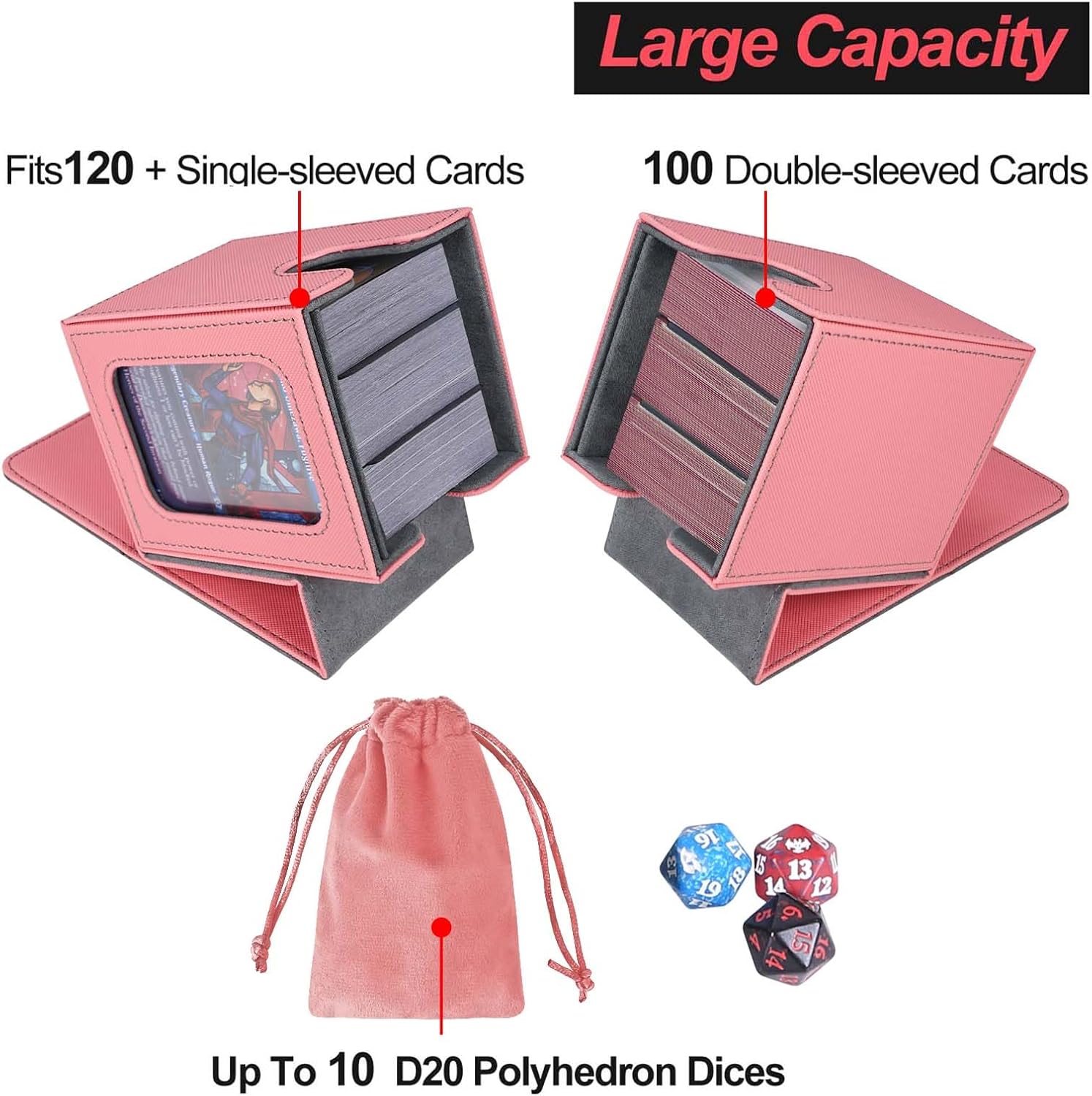 Detalle de AFIING Commander deck box for 100 cards