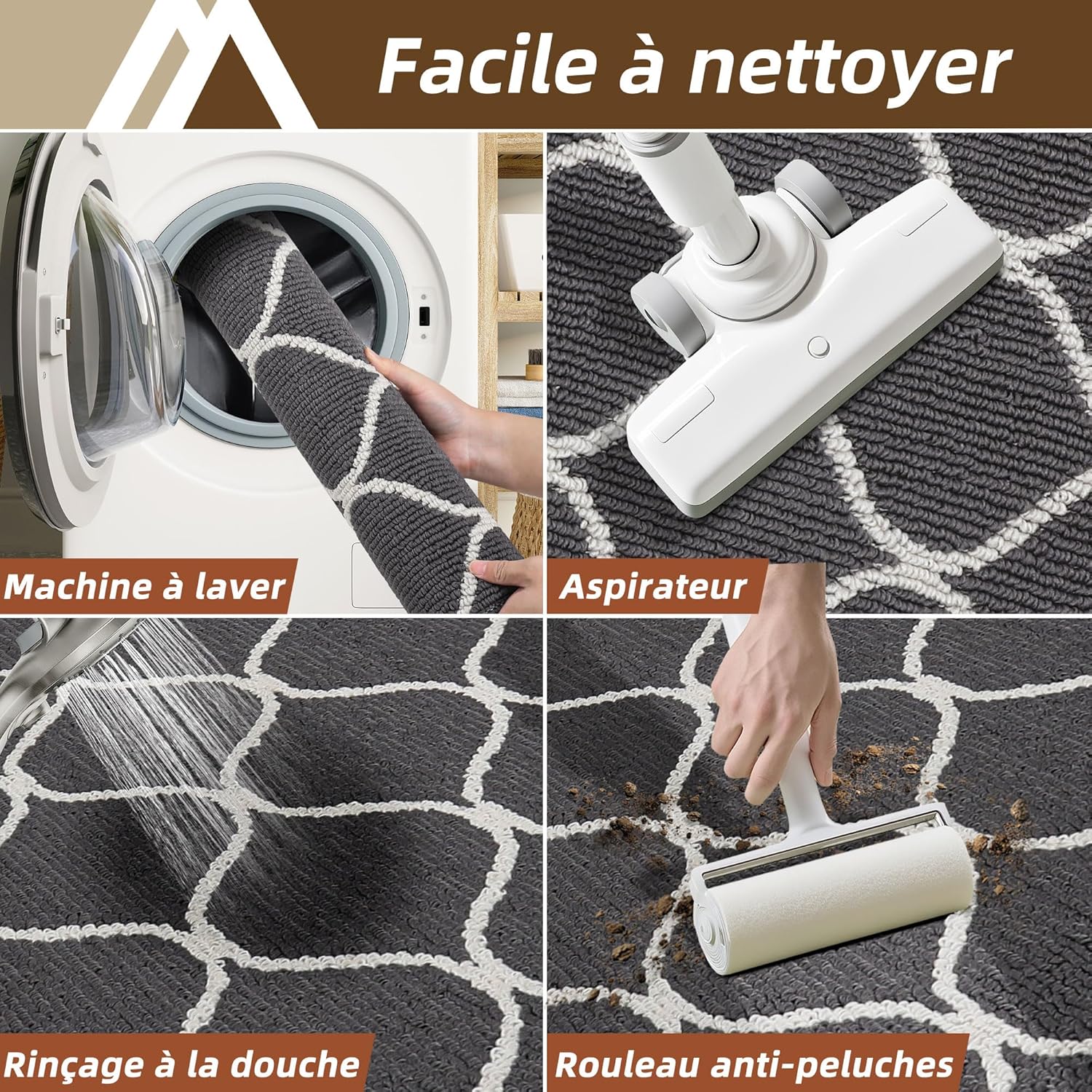Thumbnail 5 de COSY HOMEER Tapis de Cuisine Antidérapant 50 x 80 cm – Gris