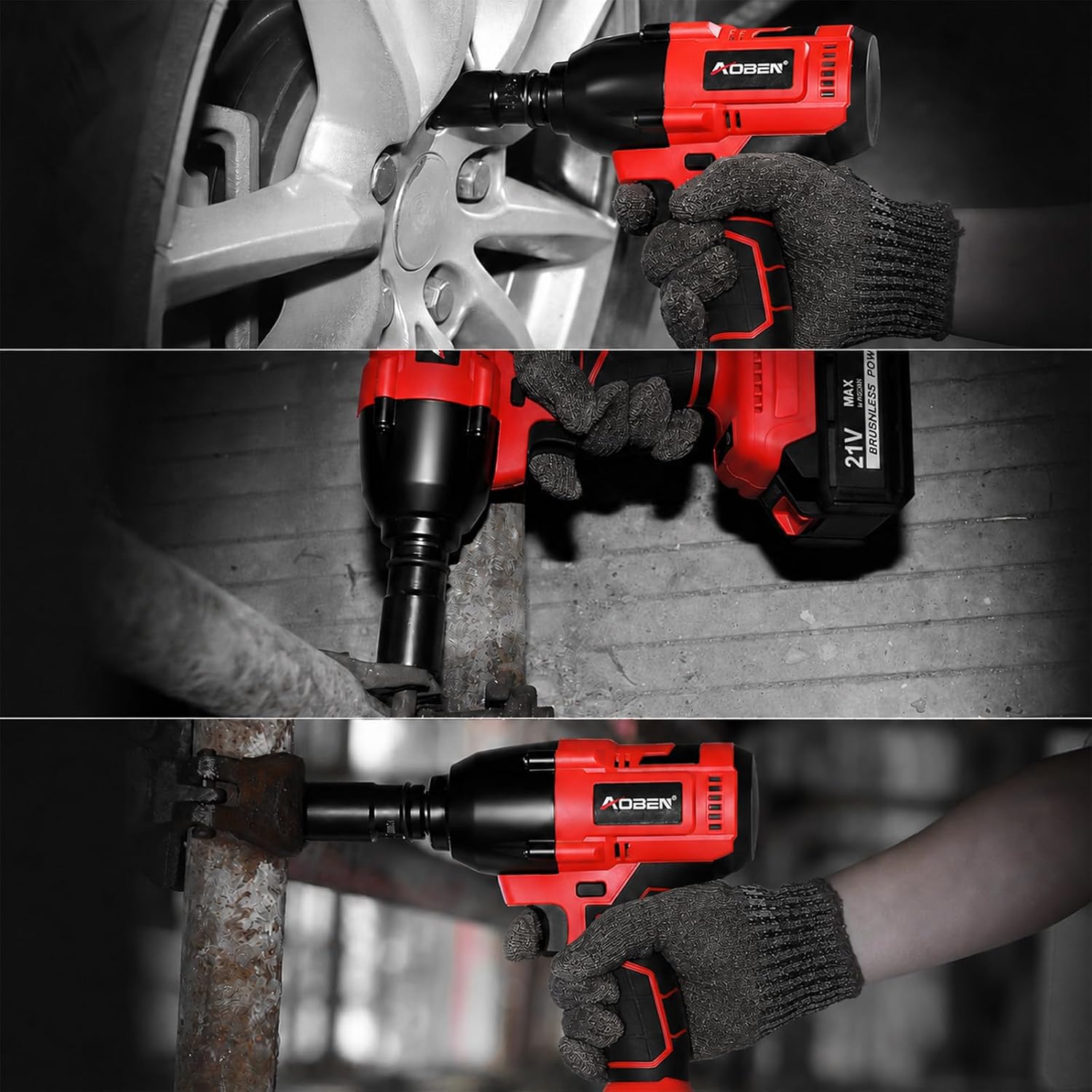 Thumbnail 6 de AOBEN Cordless Impact Wrench 1/2" 600N·m torque