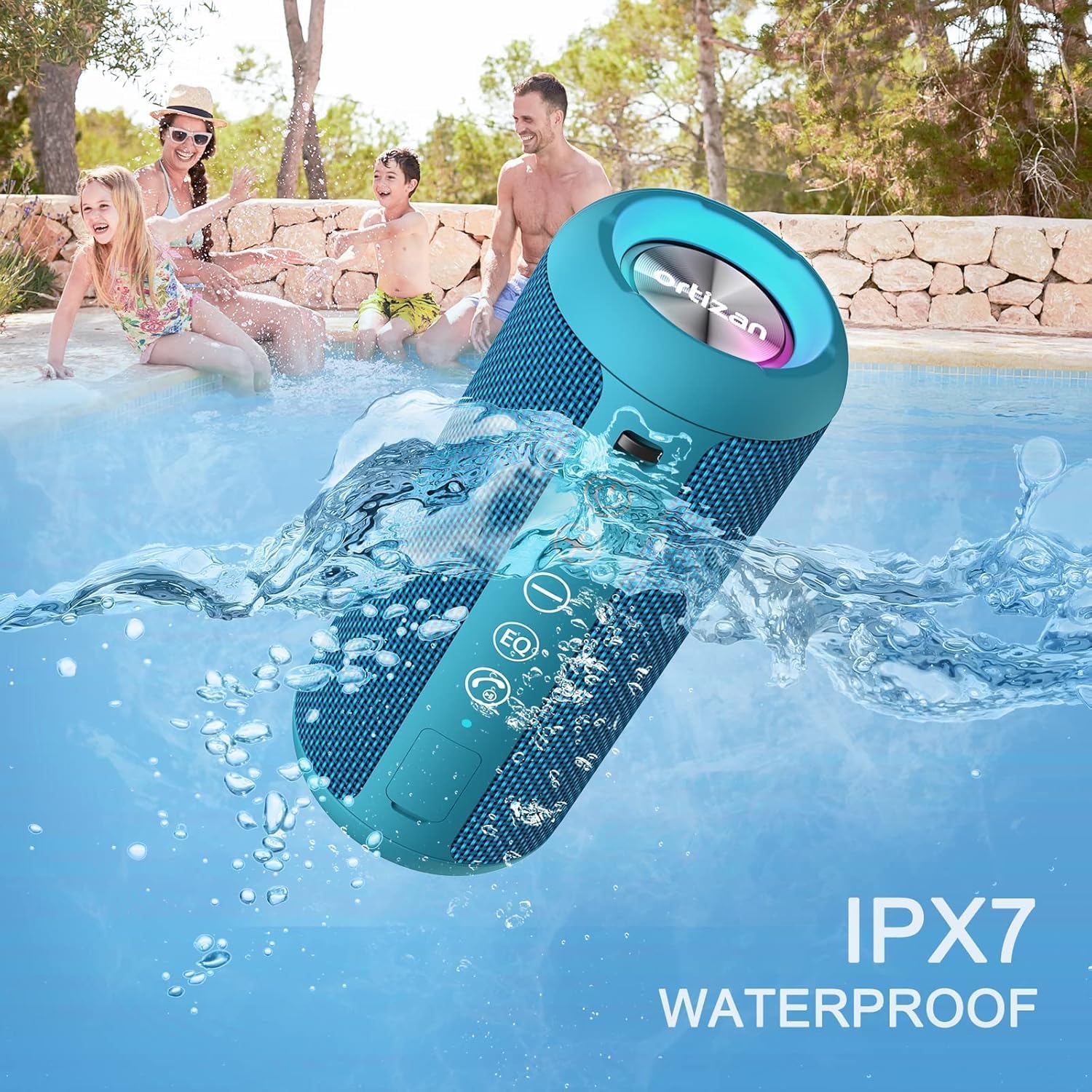 Thumbnail 3 de Ortizan Bluetooth Speaker: 24W, IPX7 waterproof, 30h playback, RGB light